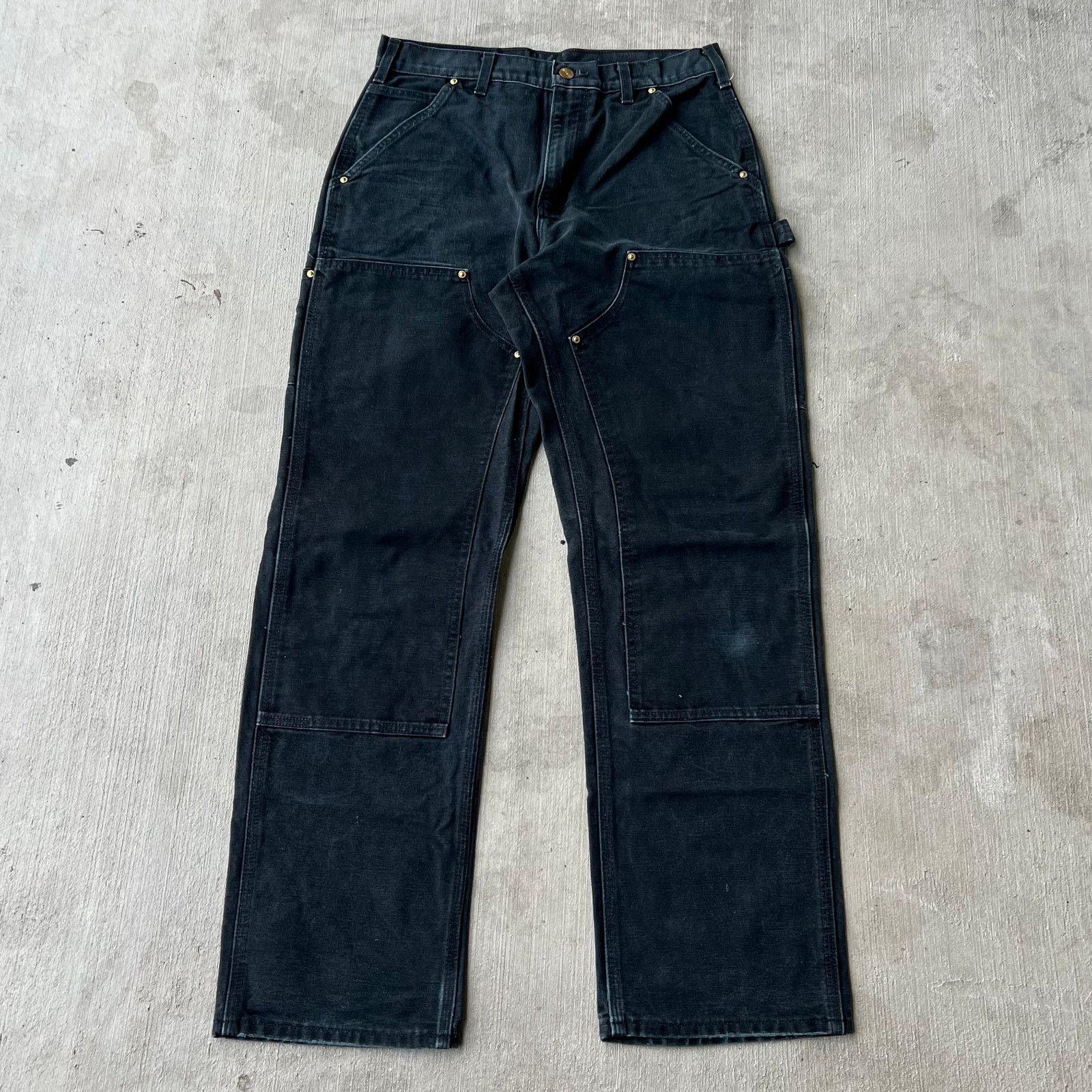 Carhartt × Vintage Carhartt black double knee work wear carpenter pants Size US 31 - 1 Thumbnail