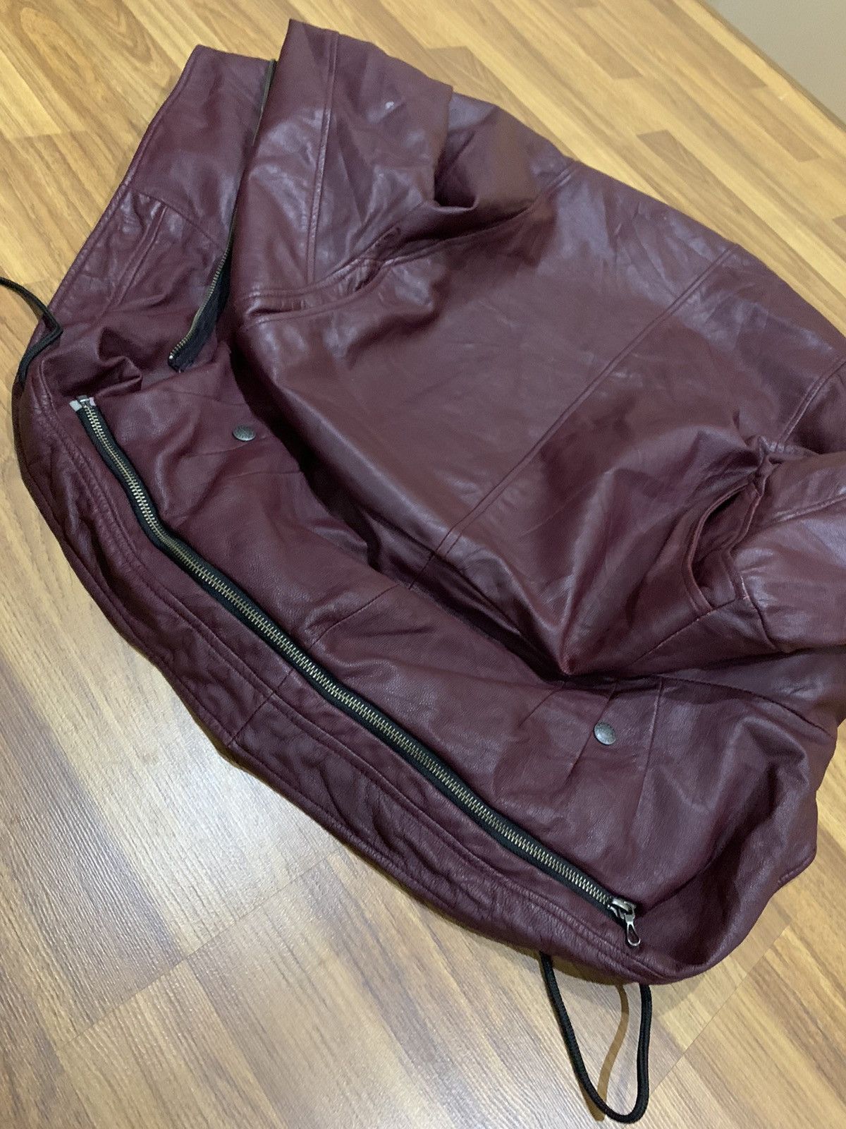 Katharine Hamnett London KATHARINE HAMNETT LONDON BLOUSON BIKER LEATHER JACKET Size US M / EU 48-50 / 2 - 11 Thumbnail