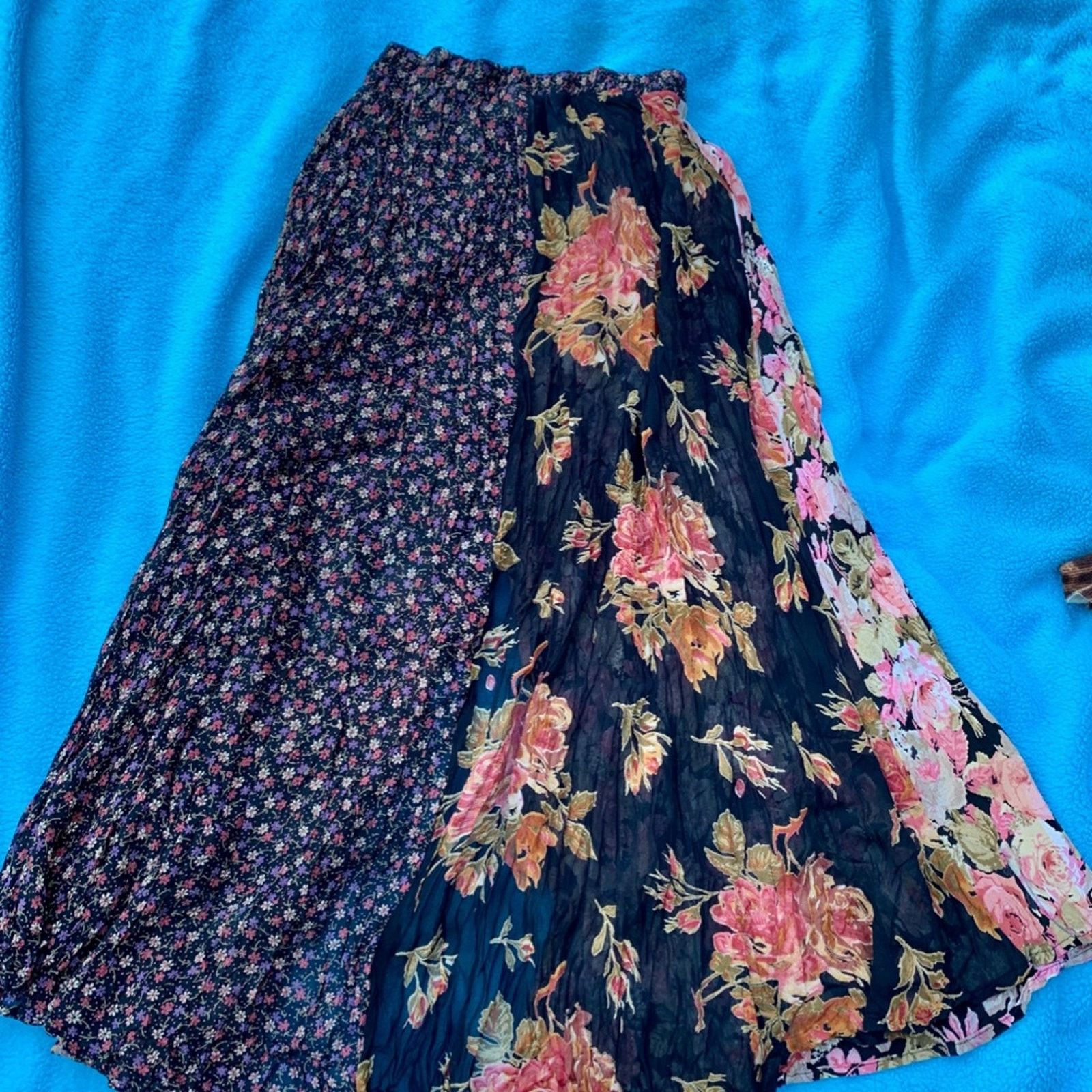 Other VINTAGE ALEXANDER BROWN FLORAL PATCHWORK BUTTONFRONT SKIRT Size 28" / US 6 / IT 42 - 2 Thumbnail
