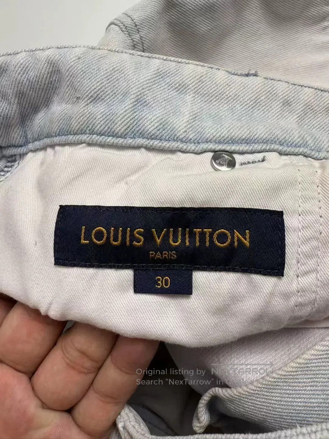 Louis Vuitton Louis Vuitton Blue Pink Detailed Denim Pants. Size US 30 / EU 46 - 3 Thumbnail