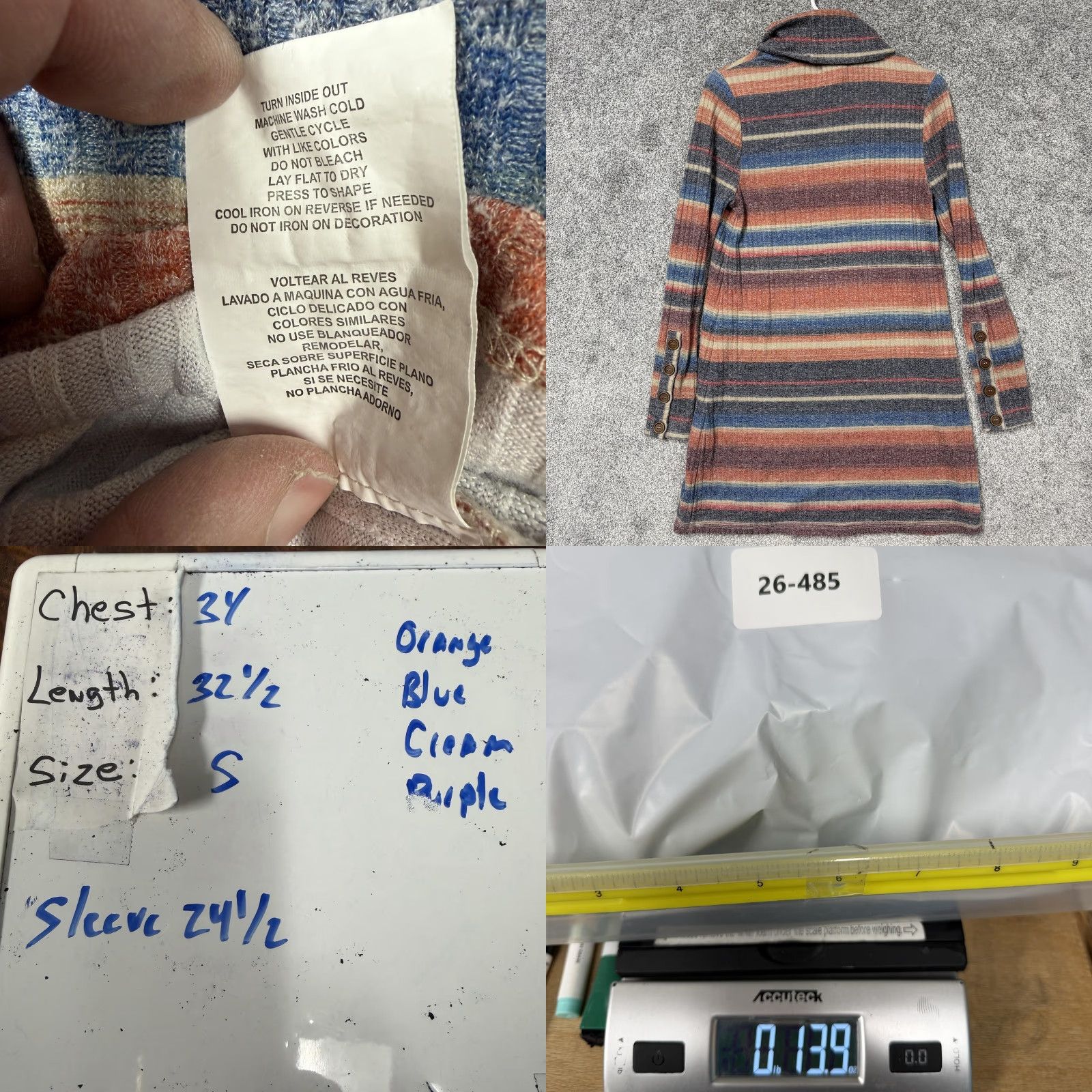 Vintage VINTAGE Altar'd State Sweater Dress Small Striped Retro 60s 70s Boho Cottagecore Womens Size S / US 4 / IT 40 - 8 Thumbnail
