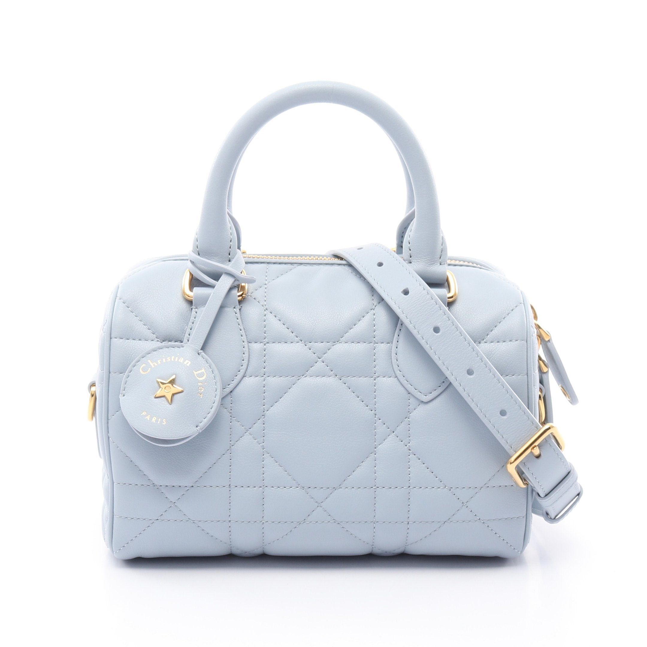 Dior Dior Groove 20 Macro Cannage Handbag Leather Light Blue Size ONE SIZE - 1 Thumbnail