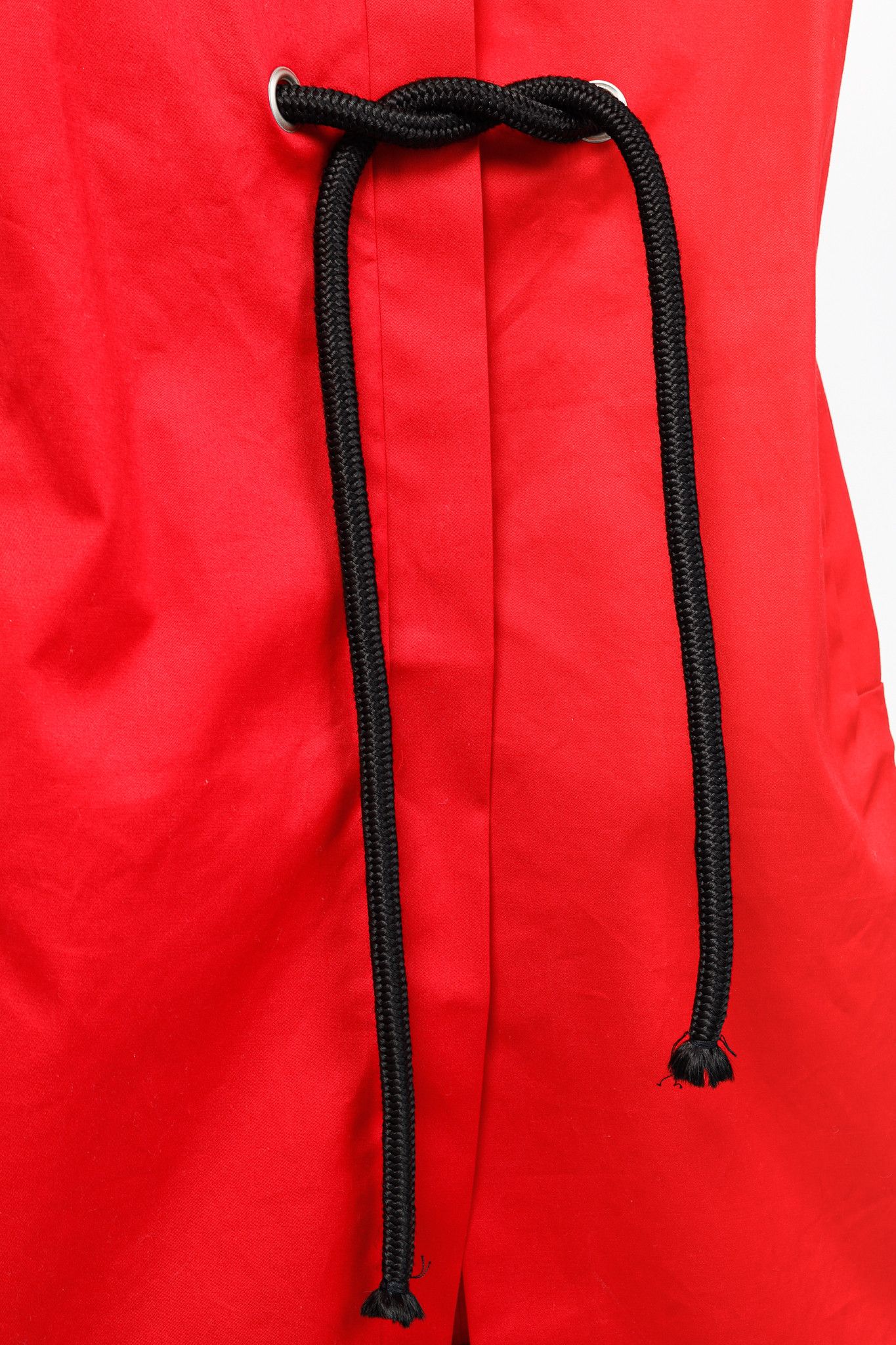 Marni Marni SS/07 Runway Red Stretch-Cotton Waist-Tie Dress Size S / US 4 / IT 40 - 8 Thumbnail