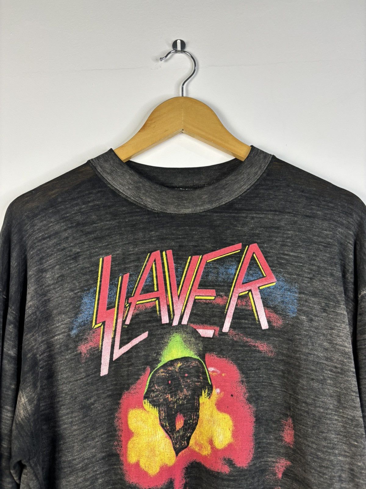 Band Tees Vintage 1993 Paperthin Slayer Monster of rock tour Size US XL / EU 56 / 4 - 7 Thumbnail