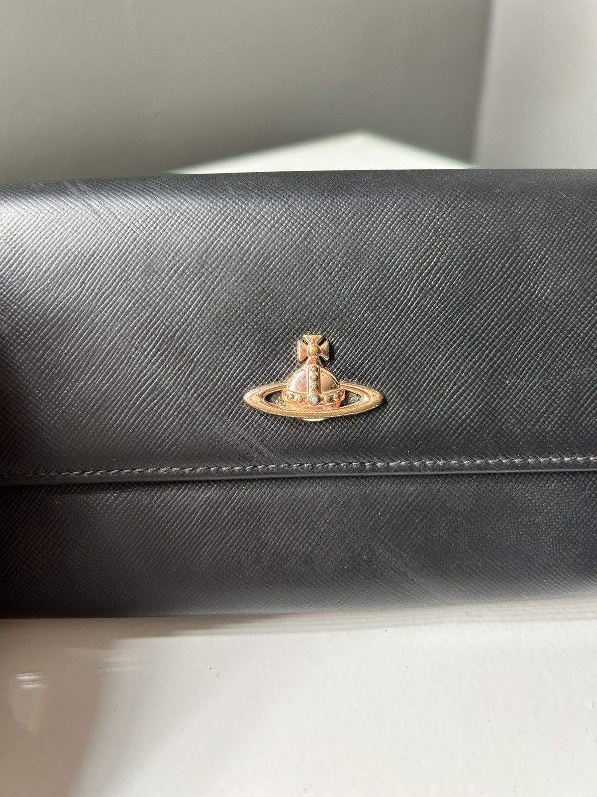 Vivienne Westwood Vivienne Westwood Black Leather Long Wallet w/ Red Interior Size ONE SIZE - 2 Thumbnail