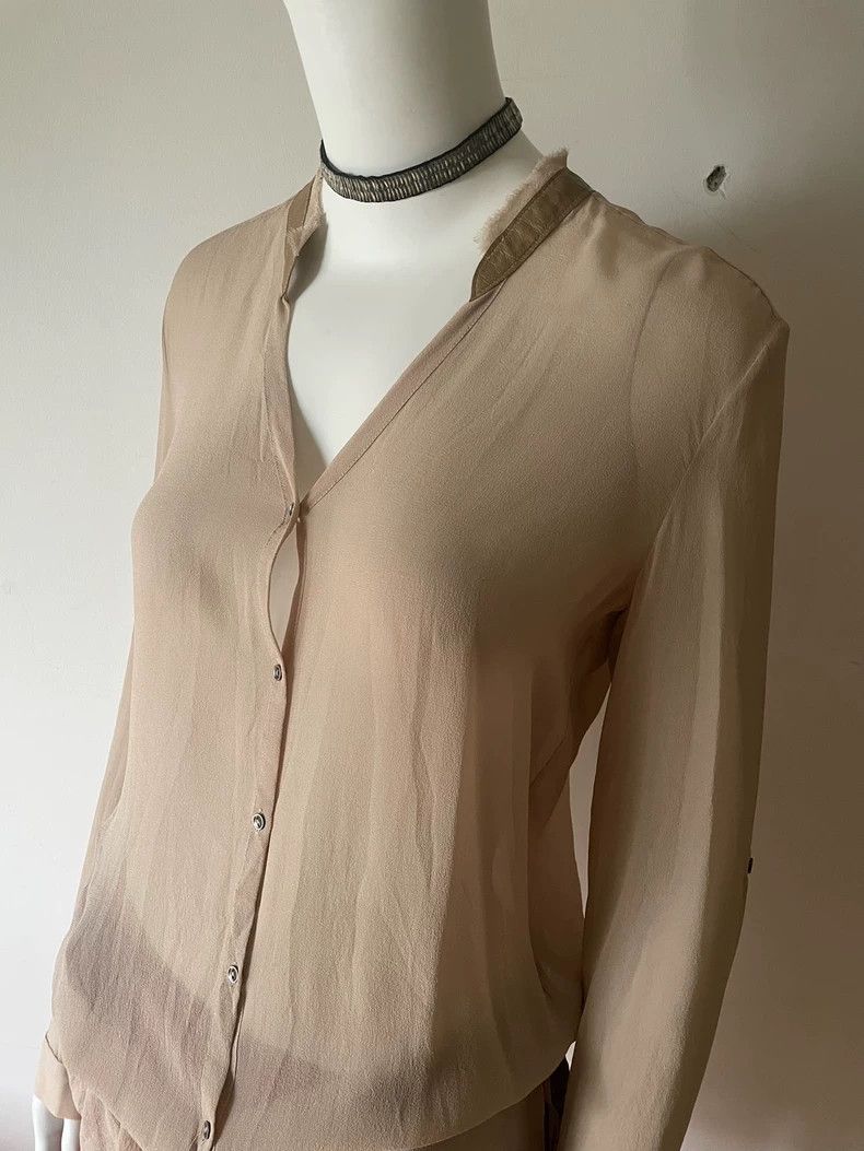 Helmut Lang HELMUT LANG Lotus-colored silk sheepskin jacket Size M / US 6-8 / IT 42-44 - 4 Thumbnail
