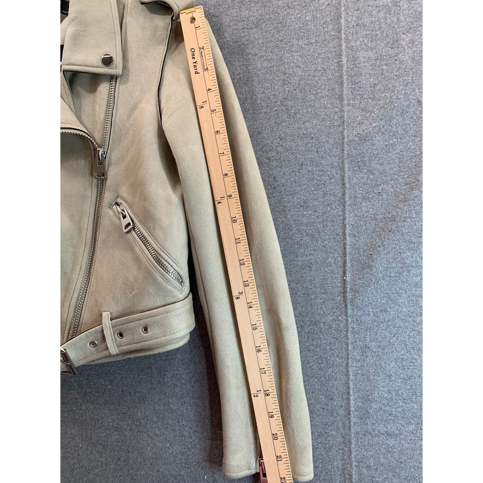 Leather Zara Basic Faux Suede Jacket Womens Extra Small Brown Jacket Size XS / US 0-2 / IT 36-38 - 6 Thumbnail