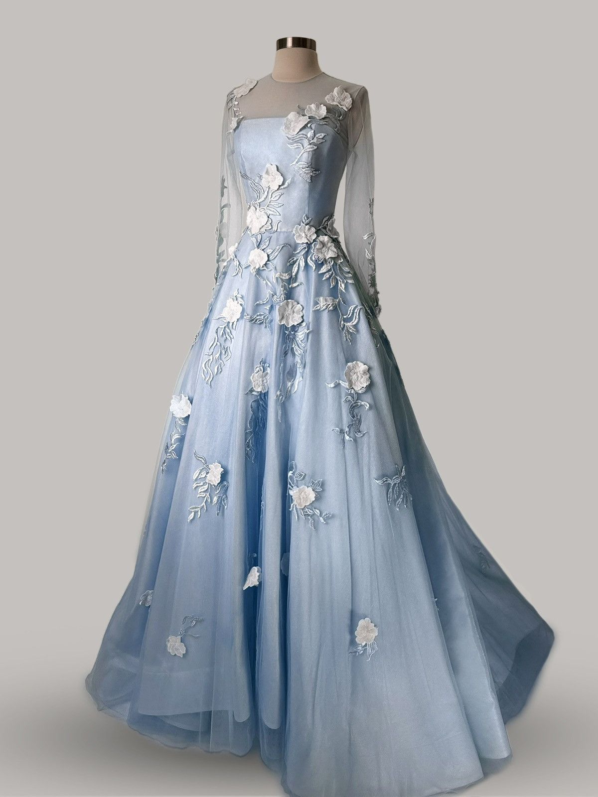 Other Brand New US 8 Baby Blue Floral Anna Augusta Dress Size M / US 6-8 / IT 42-44 - 1 Thumbnail