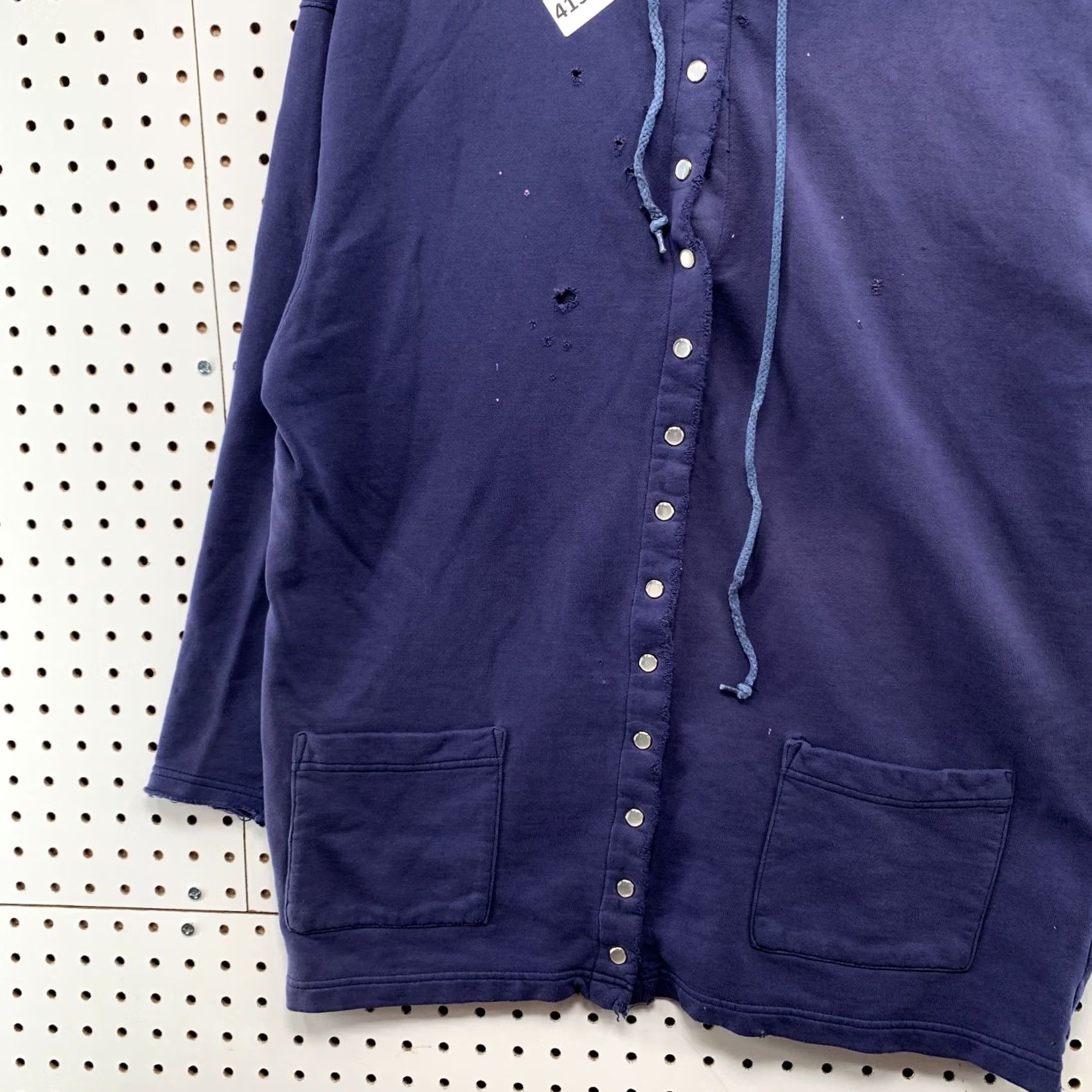 Gap VINTAGE Gap Snap Hoodie Sweatshirt Womens M Blue Distressed Hooded 22.5x27 cardigan-style Mens Womens Girls Boys Size M / US 6-8 / IT 42-44 - 6 Thumbnail