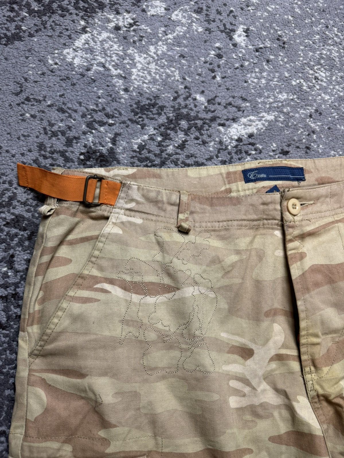 Japanese Brand × Vintage Vintage Y2K Exsto CamoTan Carti Style Opium Baggy Shorts Size US 38 / EU 54 - 4 Thumbnail