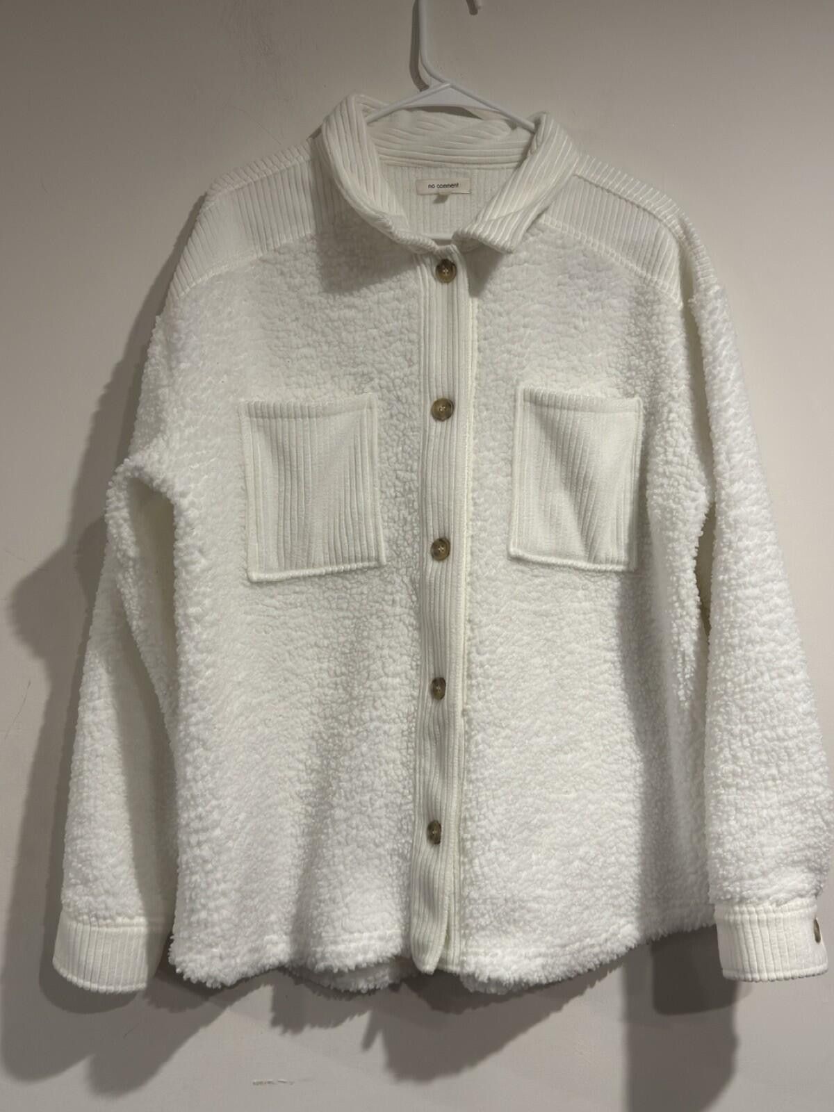 Other No Comment Contrast Sherpa Shacket Fleece Jacket Oversized Size L / US 10 / IT 46 - 7 Thumbnail