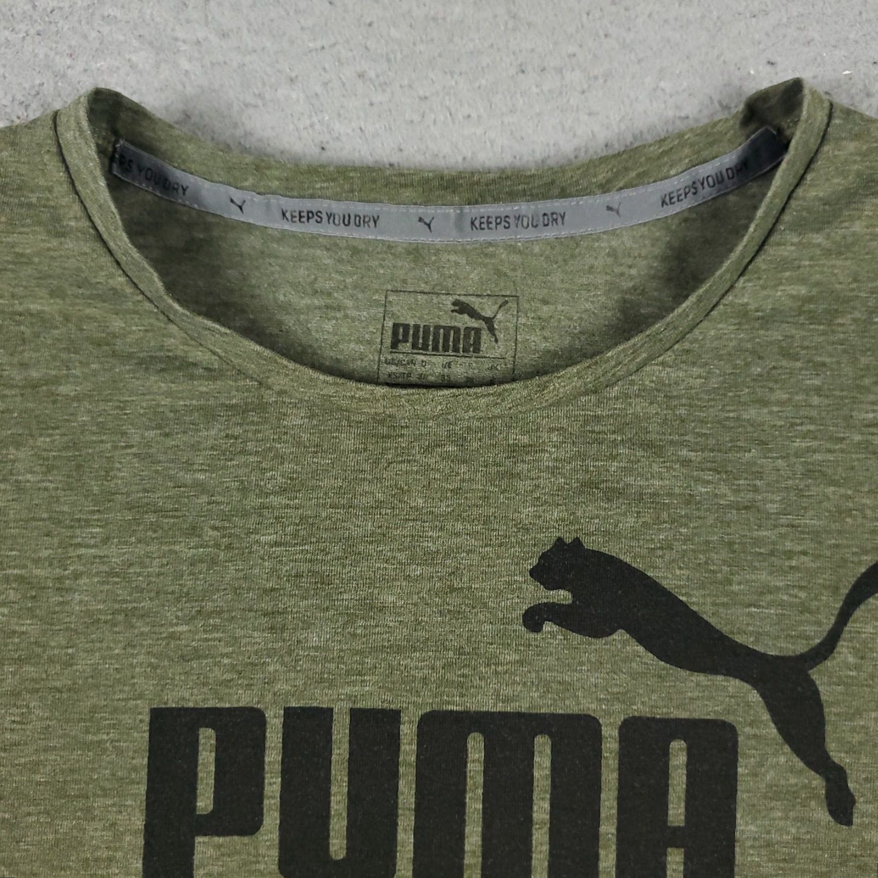 Puma VINTAGE Puma Womens T-Shirt Size XS Crew Neck Logo Casual Short Sleeve Green Size XS / US 0-2 / IT 36-38 - 3 Thumbnail