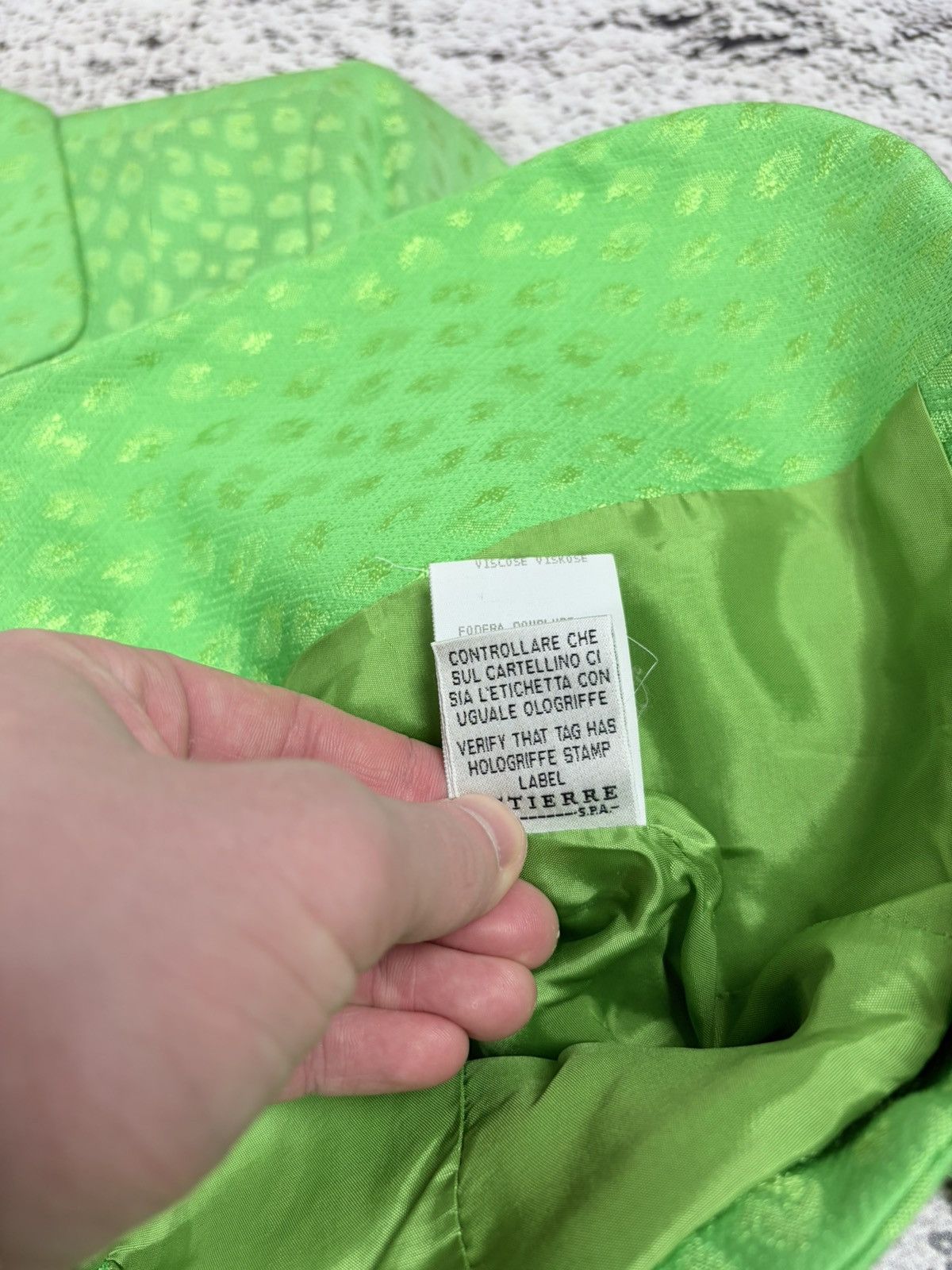 Versus Versace Vtg Versus Gianni Versace Mob Wife Skirt Suit 90s Archive Size 28" / US 6 / IT 42 - 21 Thumbnail