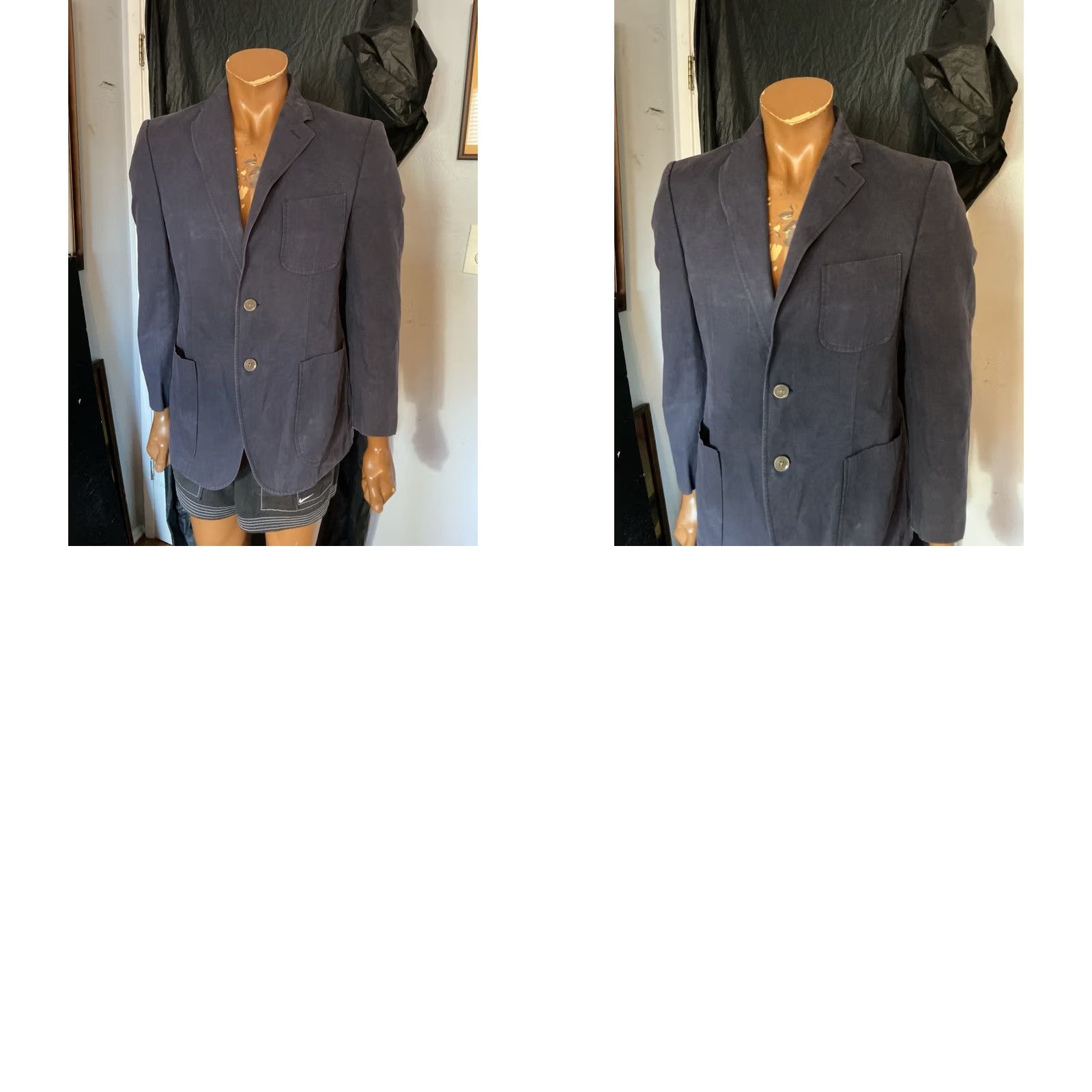 Etro VINTAGE Etro Blazer Shirt Navy Blue 100% Cotton Blazer Men 50R(Size 50 Regular) Navy Blue Etro Milano Two Button Blazer Jacket Mens Size 50R - 9 Thumbnail
