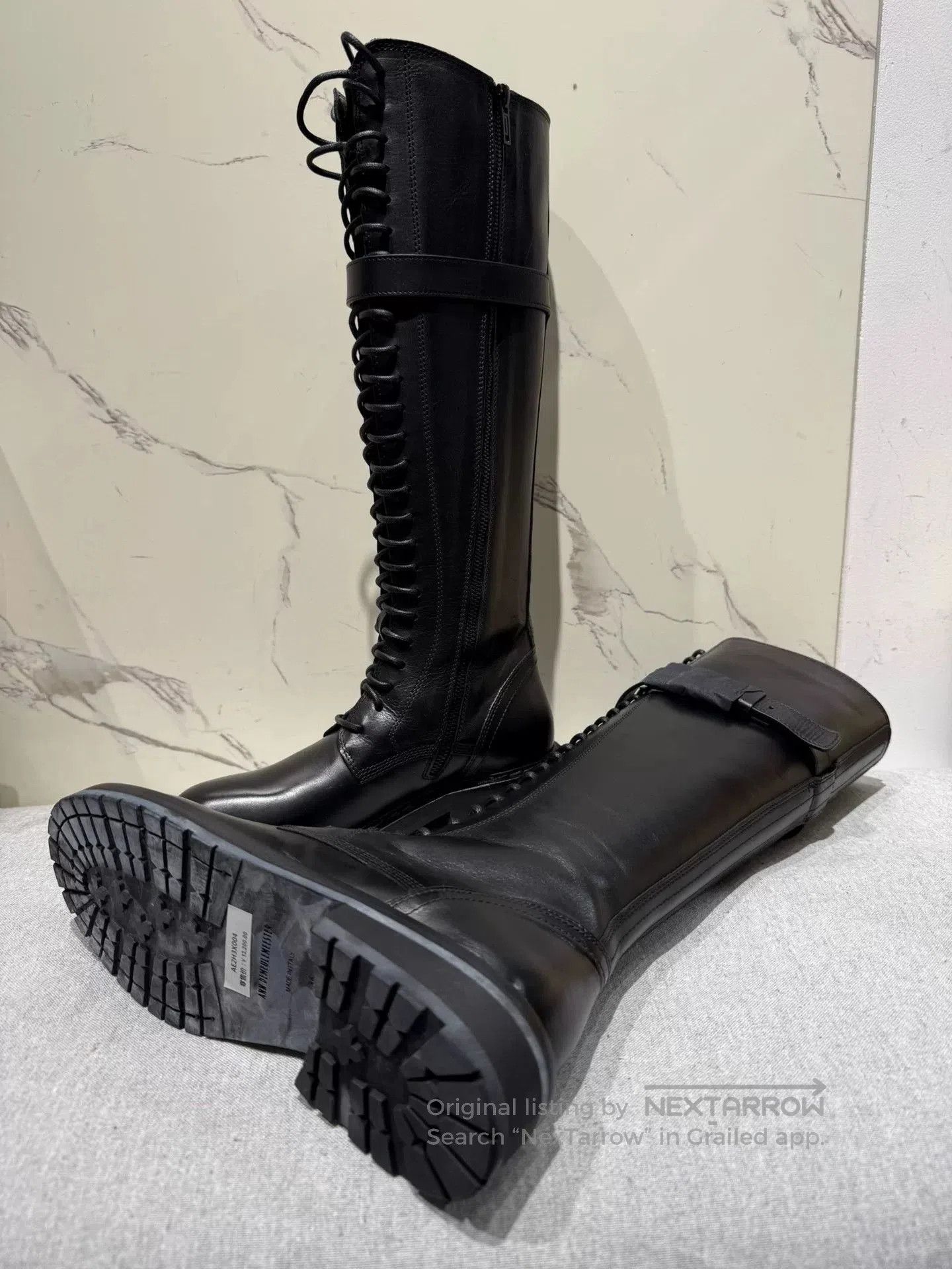 Ann Demeulemeester Ann Demeulemeester Black Lace-Up Boots. Size US 6 / IT 36 - 8 Thumbnail