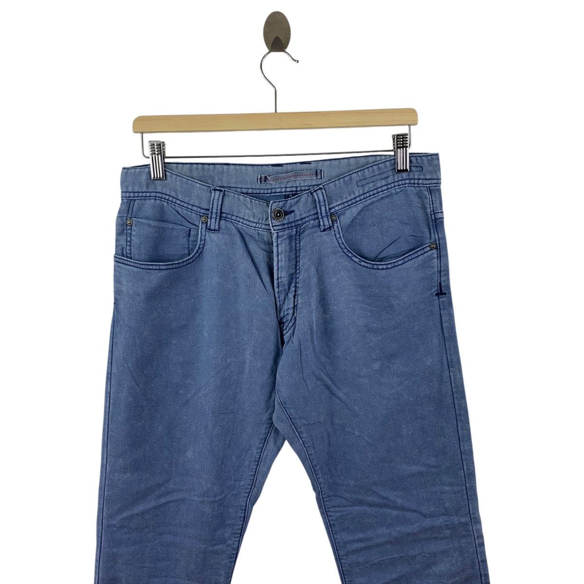 Issey Miyake × Japanese Brand × Tete Homme TETE HOMME issey miyake light blue skinny jeans Size 32" / US 10 / IT 46 - 2 Thumbnail