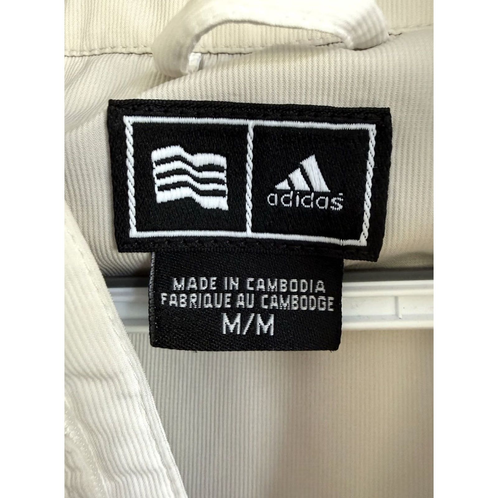 Adidas Adidas Mens Climaproof Jacket Medium Ivory Beige Golf Run Sports Athleisure Size US M / EU 48-50 / 2 - 5 Thumbnail