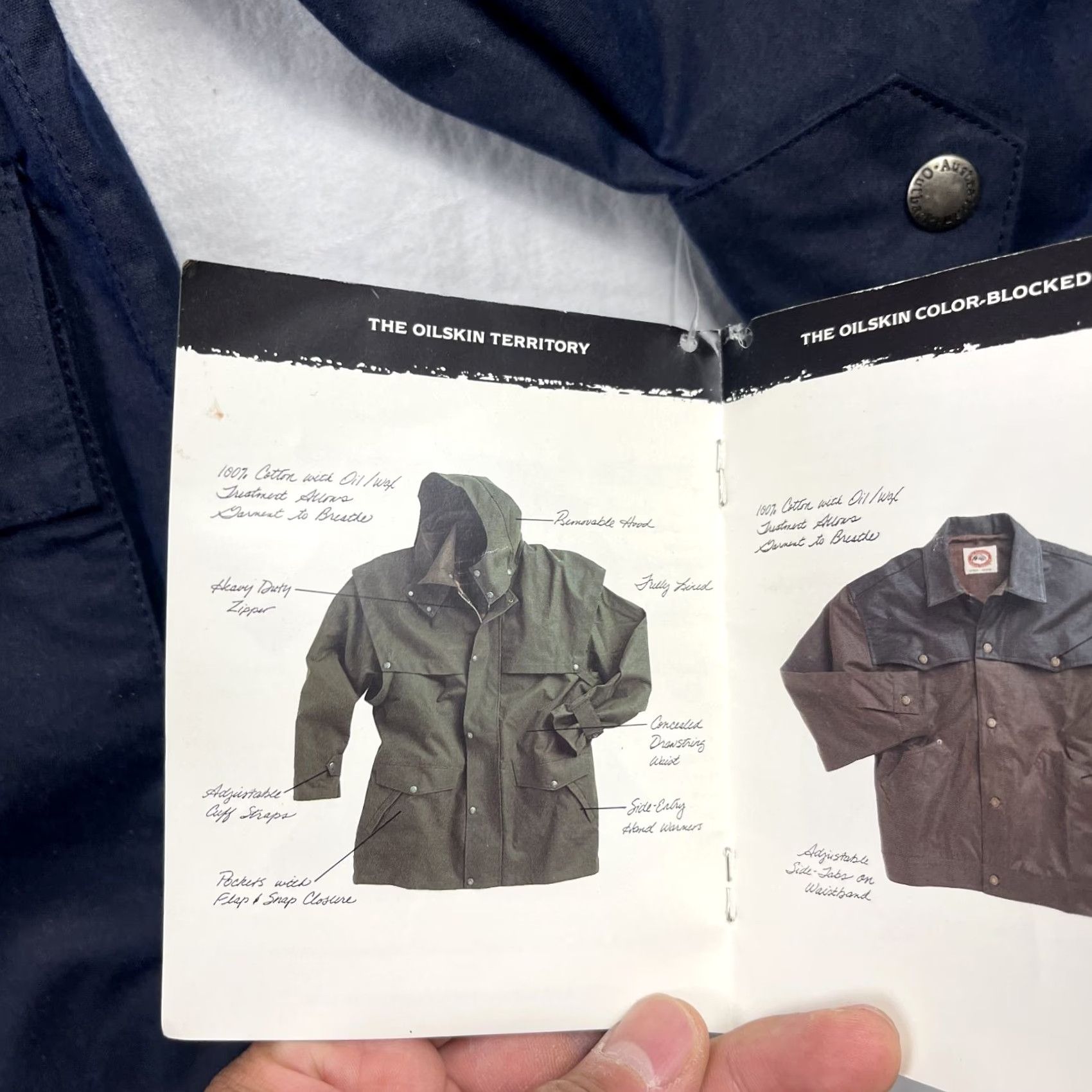 Vintage VINTAGE The Australian Outback Collection Jacket Mens Medium Navy Oilskin Waxed Duster USA Size US M / EU 48-50 / 2 - 5 Thumbnail