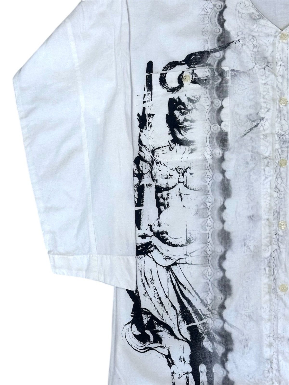 Japanese Brand THIEF'S DIARY BLACK INK Niō GRAPHIC KOIGUCHI SHIRT Size US L / EU 52-54 / 3 - 2 Thumbnail