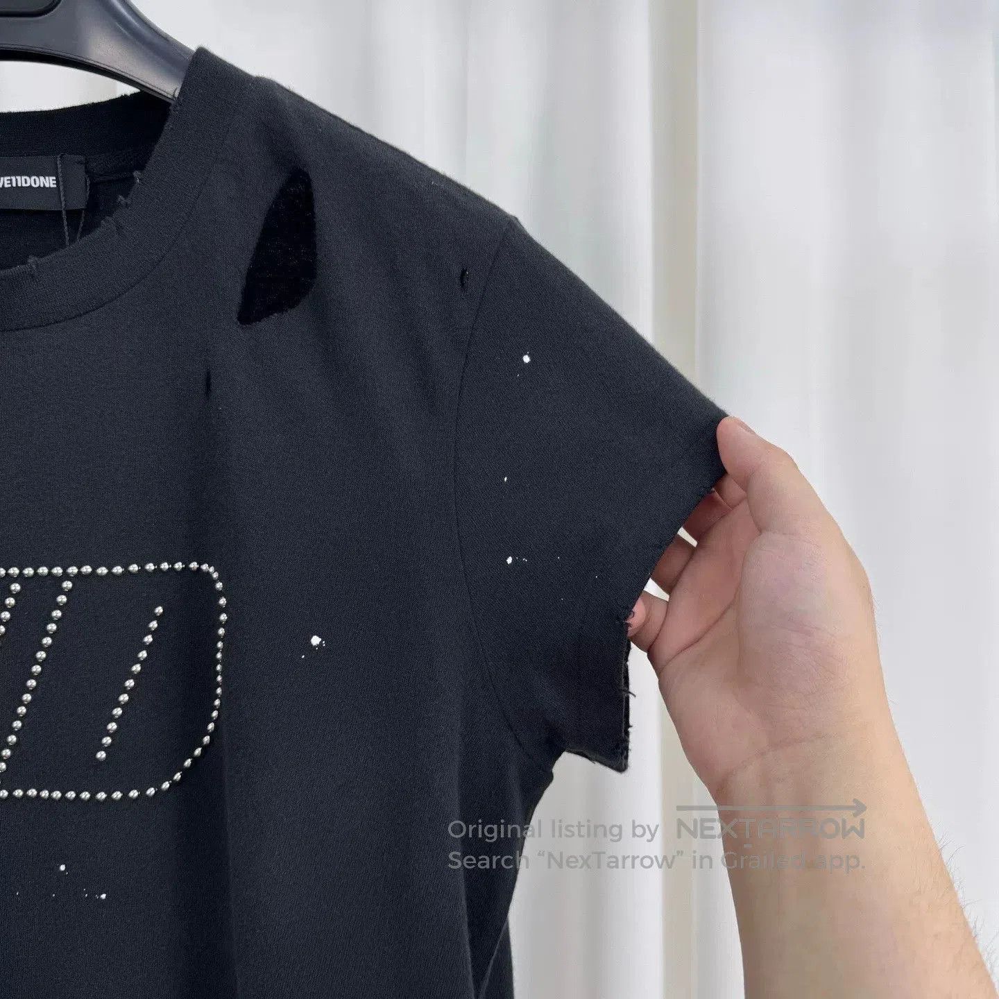 WE11DONE we11done black distressed short sleeve t. Size XS / US 0-2 / IT 36-38 - 4 Thumbnail