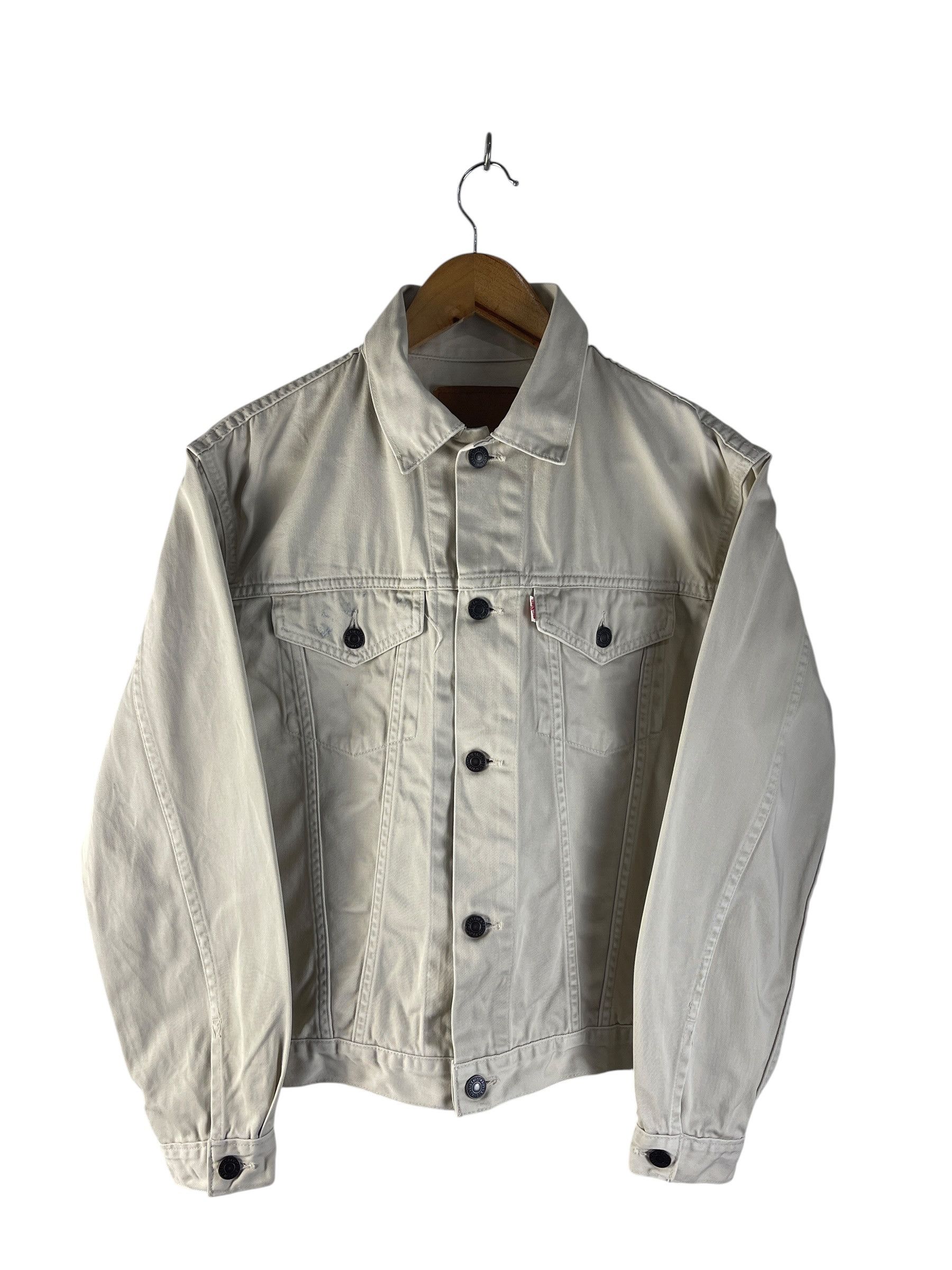 Levi's Levi’s Japan Type III Trucker Jacket Cream Ivory Denim Size US M / EU 48-50 / 2 - 1 Thumbnail