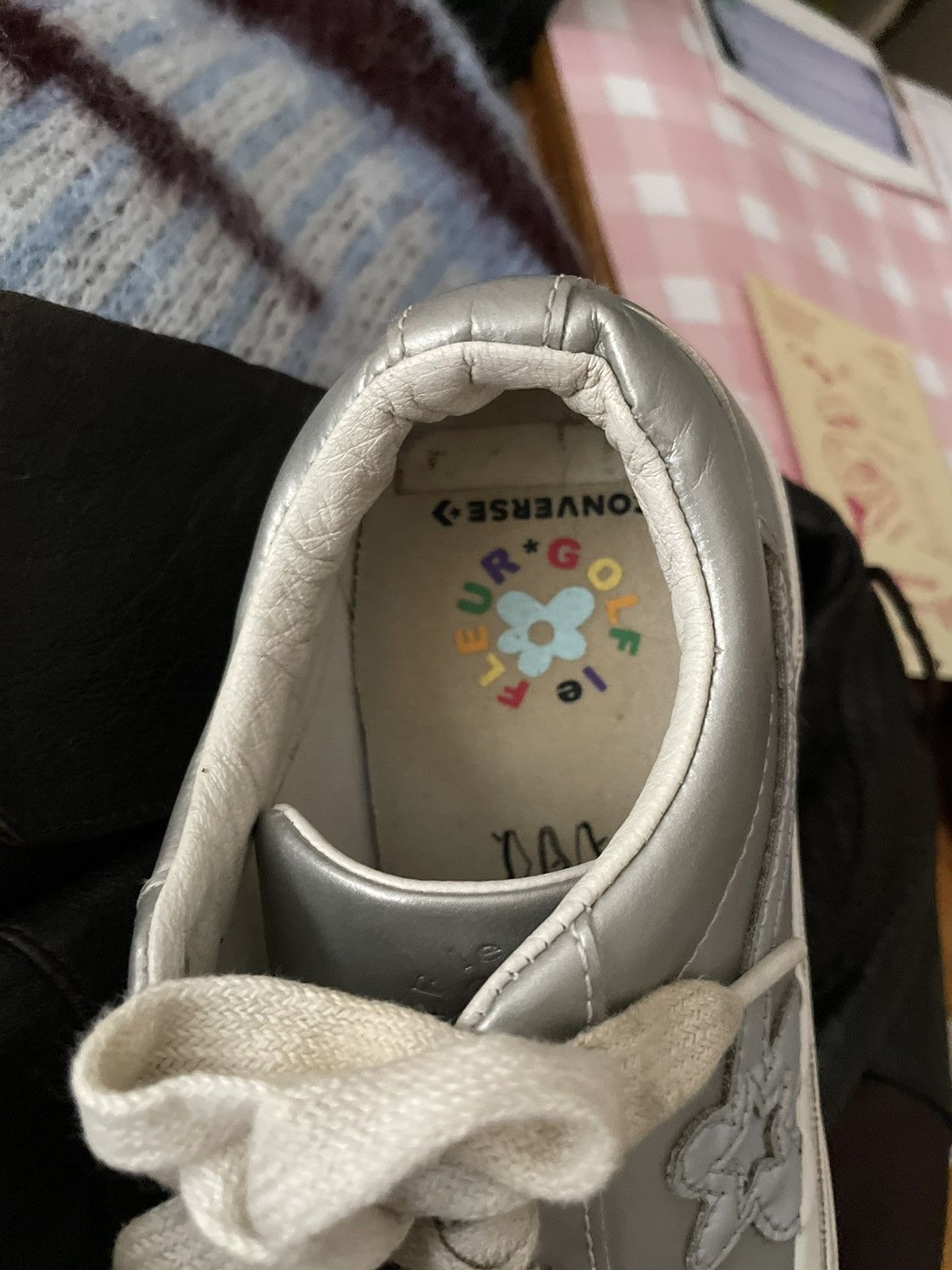 Converse × Golf le Fleur Converse x Golf Le Fleur silver/reflective skateboard shoes Size US 5.5 / IT 35.5 - 6 Thumbnail