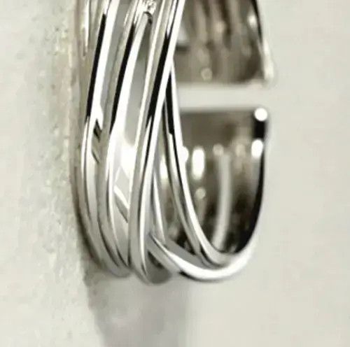 Designer × Japanese Brand Adjustable Punkrock Shiny Tiny Bird Nest Silver Ring Size ONE SIZE - 2 Thumbnail
