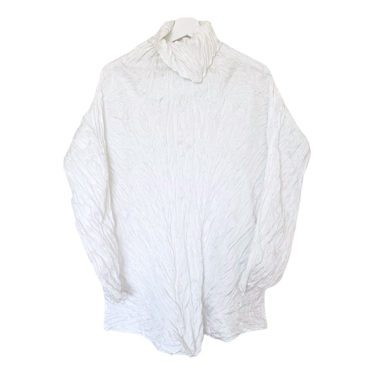 Issey Miyake Issey Miyake 90s White Whipped Pleat Top Size ONE SIZE - 2 Thumbnail
