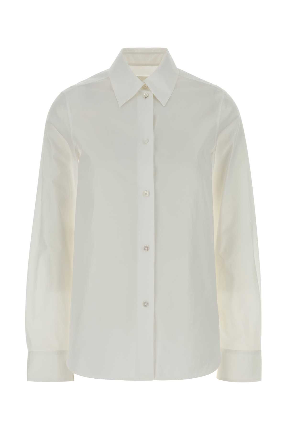 Jil Sander White Poplin Shirt Size S / US 4 / IT 40 - 1 Thumbnail