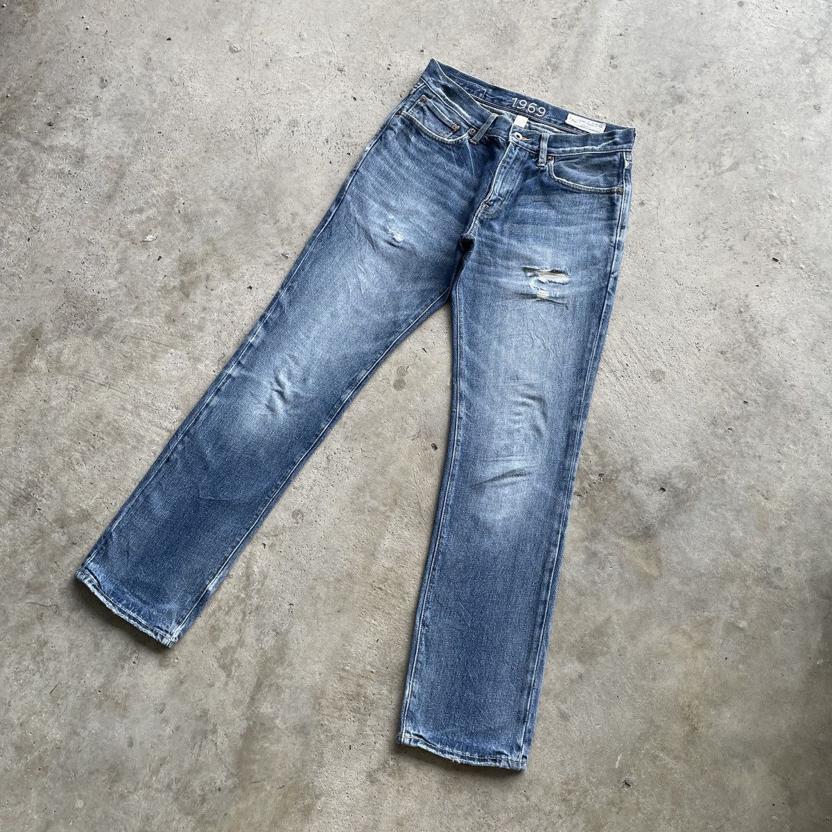 Gap Vintage Gap Faded Jeans SlimFit Distressed Denim Pants W30 Size US 30 / EU 46 - 2 Thumbnail