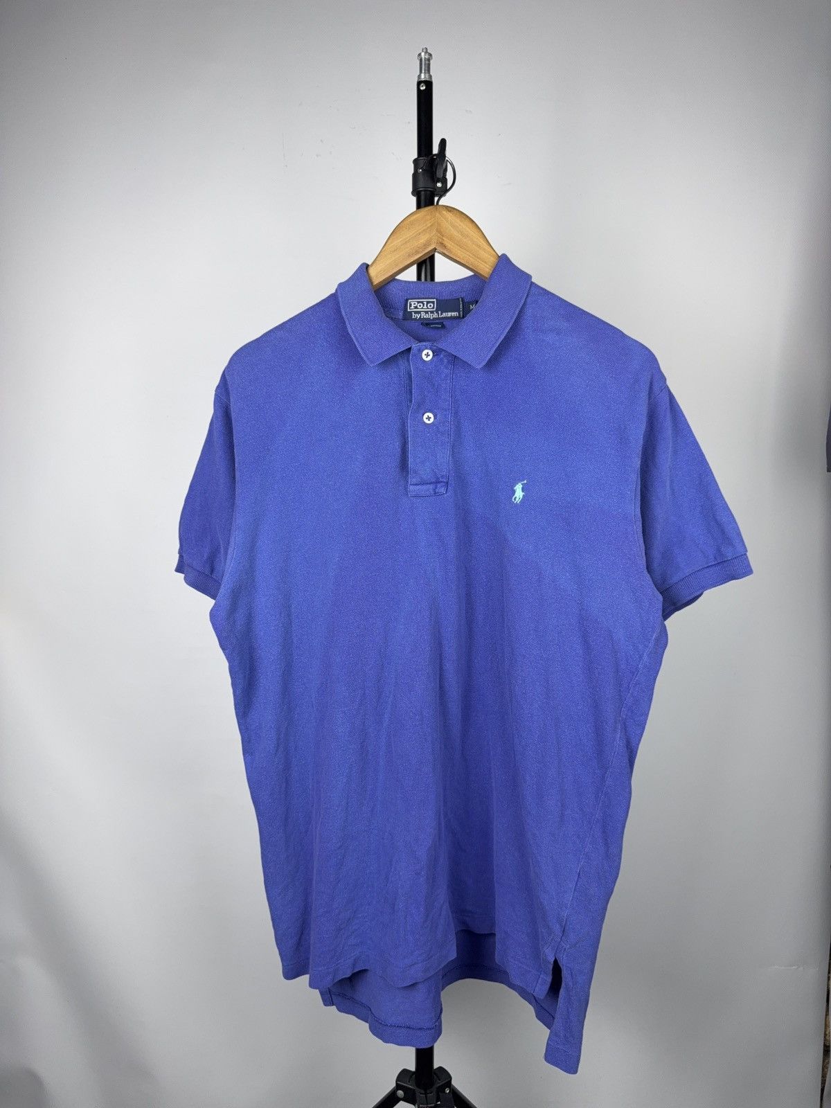 Polo Ralph Lauren Retro 90s Polo Ralph Lauren Faded Blue Polo Shirt Classic M Size US M / EU 48-50 / 2 - 1 Thumbnail