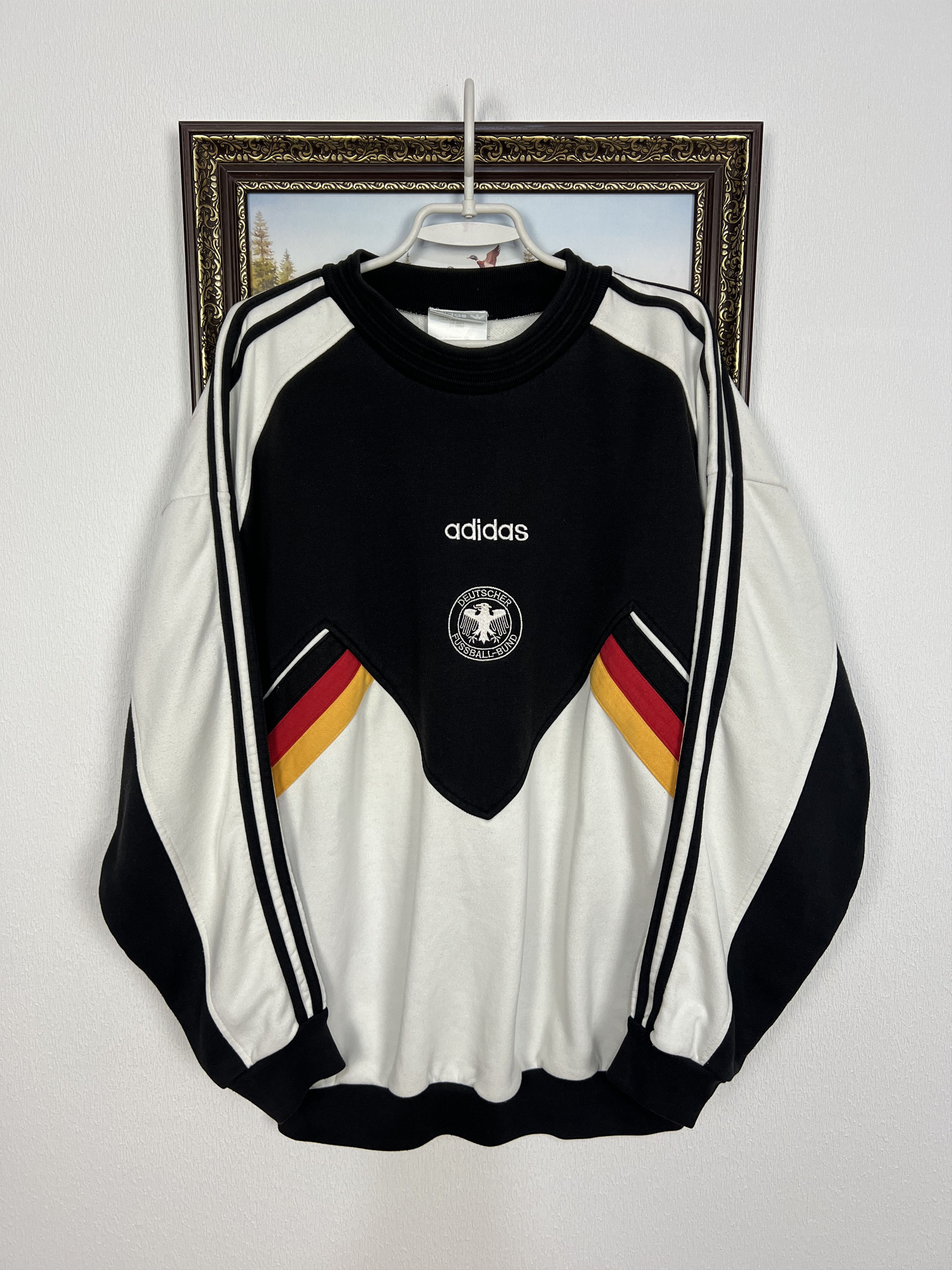Adidas Germany Football Sweatshirt Soccer Crewneck Track Top Size US L / EU 52-54 / 3 - 1 Thumbnail