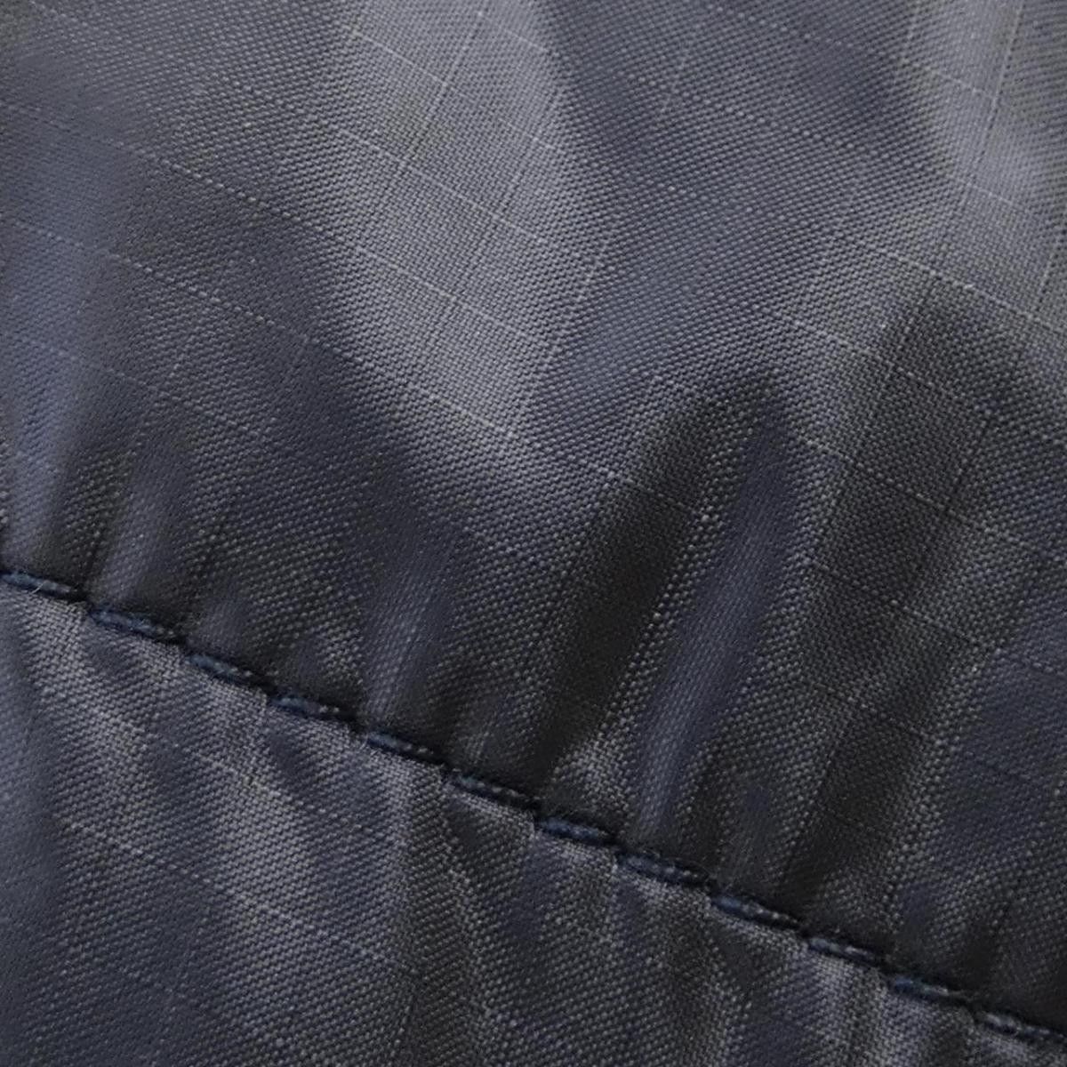 Shirt Nylon Long Length Half Button Up Plain Navy