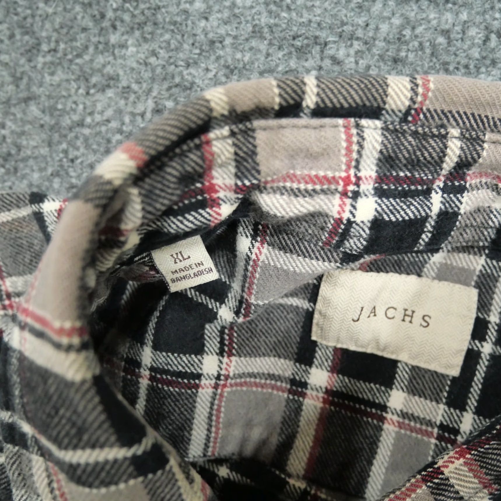 Vintage JACHS Shirt Mens XL Green Red Plaid Flannel Button-Up Workwear Cotton Classic Button-Down Pockets Size US XL / EU 56 / 4 - 5 Thumbnail