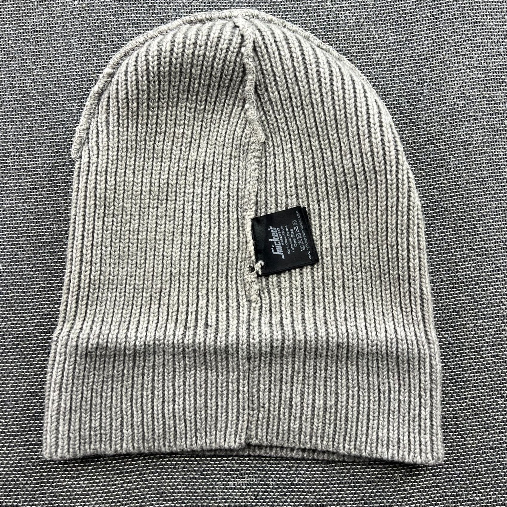Arc'teryx Snickers Workwear Beanie Hat One Size Wool Blend Ribbon Gray Knitted Size ONE SIZE - 4 Thumbnail