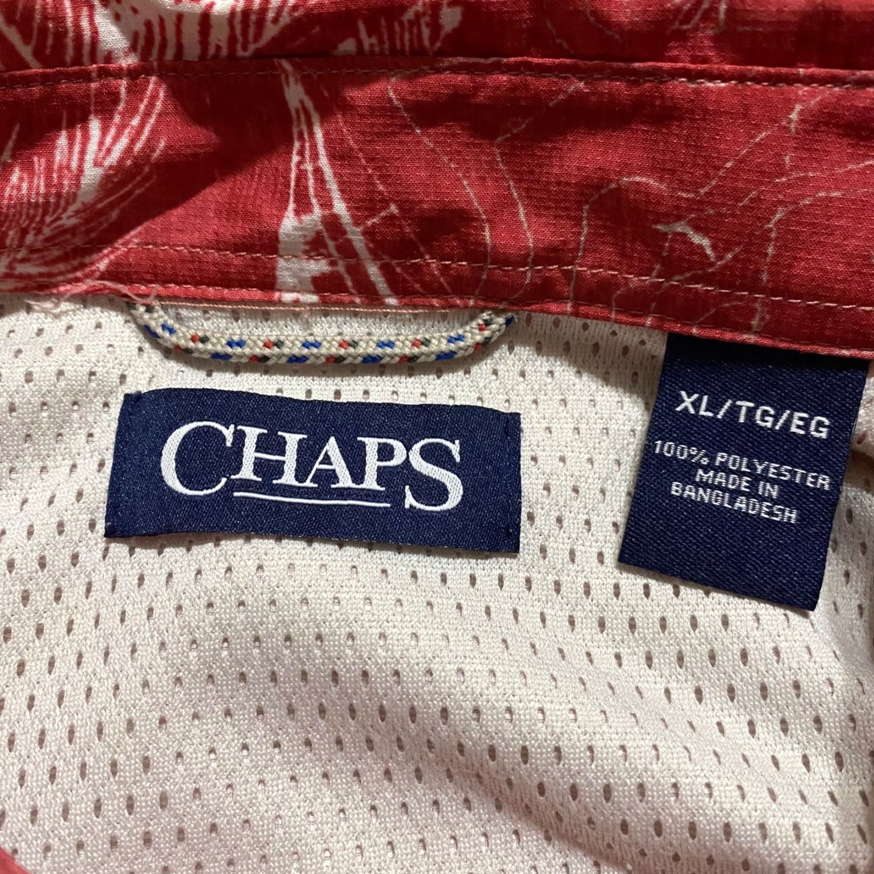 Chaps Chaps Ralph Lauren Shirt Button-Up Floral Red XL Mens Shirt Button-Down Casual Cotton Blend Polyester Size US XL / EU 56 / 4 - 3 Thumbnail