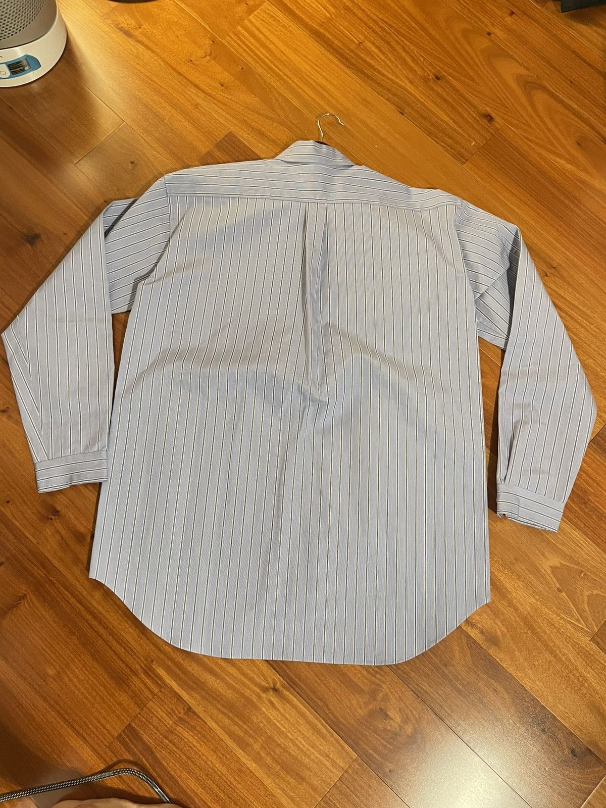 Martine Rose Martine Rose Oversized Blue Bonded Stripe Shirt Size US S / EU 44-46 / 1 - 4 Thumbnail