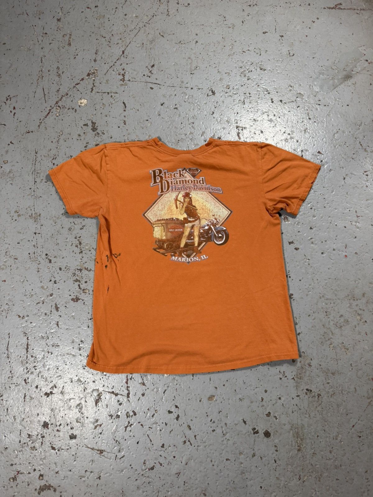 Harley Davidson Vintage Burnt Orange Harley Davidson Black Diamond Ges Size US L / EU 52-54 / 3 - 6 Thumbnail