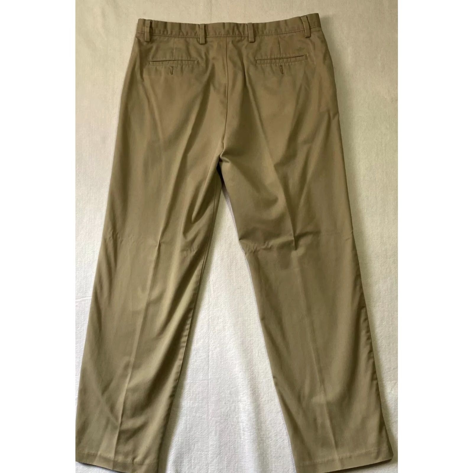 Dockers VINTAGE Dockers Pants Mens 38x34 Straight Fit Flat Front Dark Tan Casual / 26-12 Size US 38 / EU 54 - 7 Thumbnail