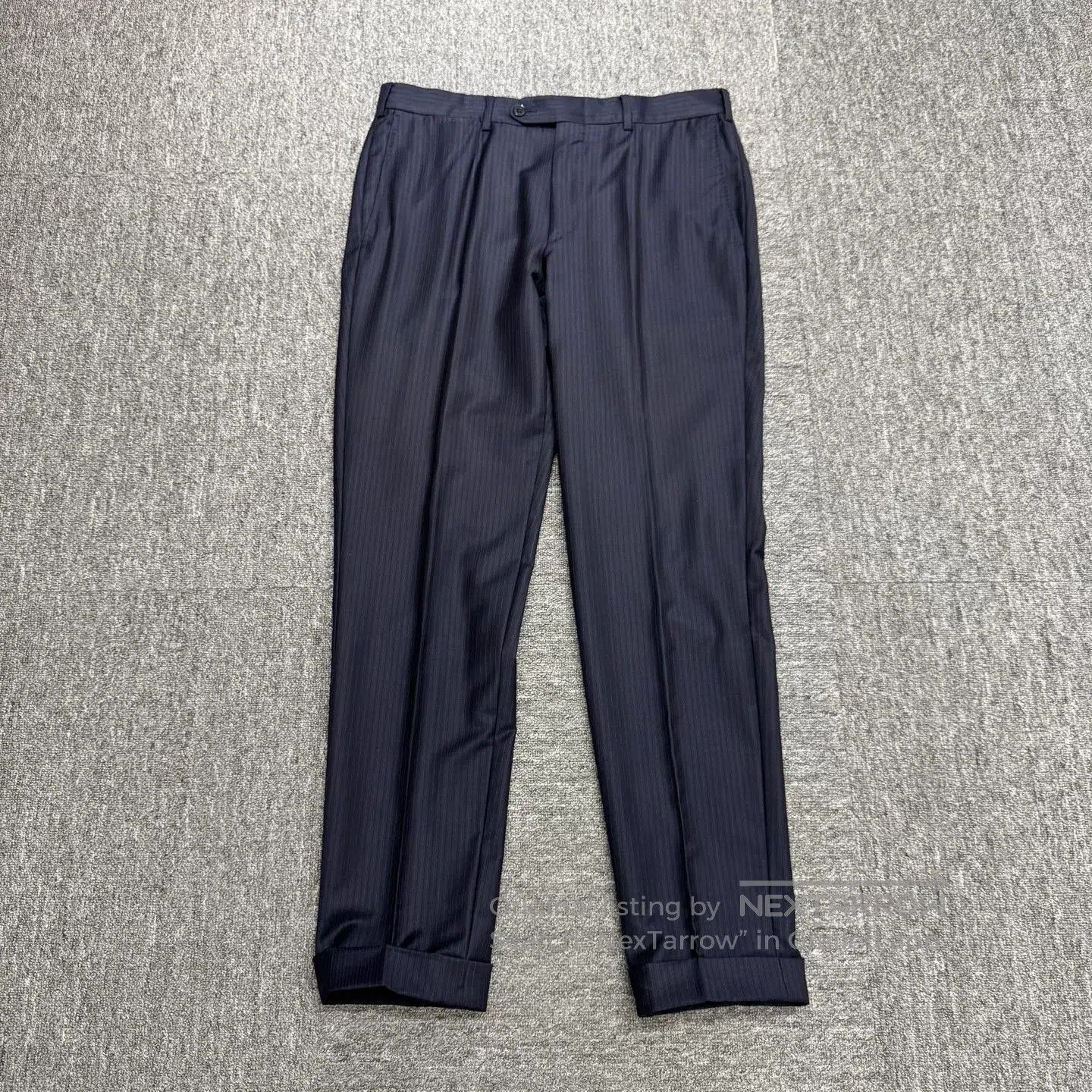 Ermenegildo Zegna Ermenegildo Zegna Vertical Stripe Wool Pants. Size US 32 / EU 48 - 1 Thumbnail