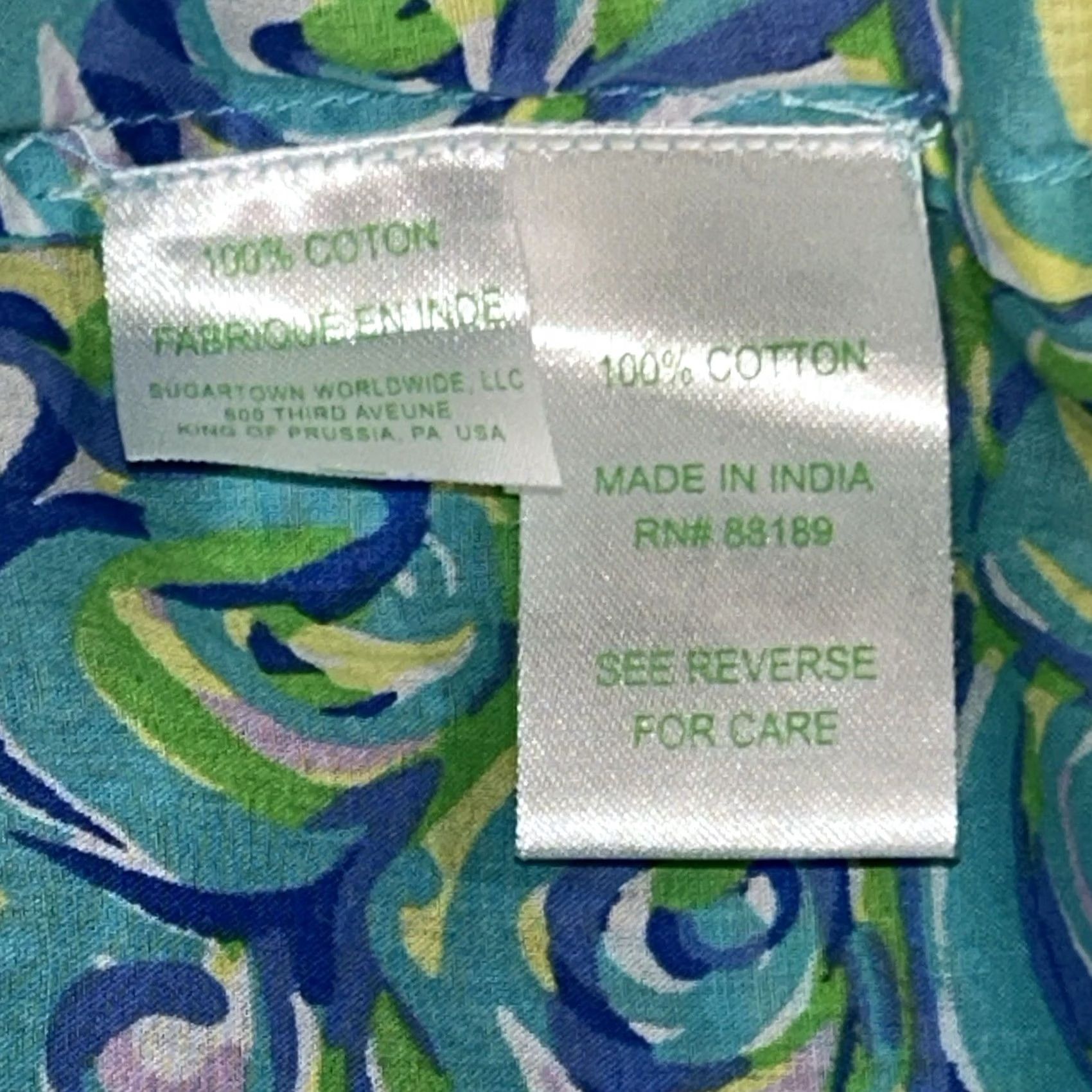 Lilly Pulitzer Lilly Pulitzer Women's XS Sea Blue Tunic Top Long Sleeve Floral V-Neck Pullover Casual Travel Beach Tropical Size XS / US 0-2 / IT 36-38 - 5 Thumbnail