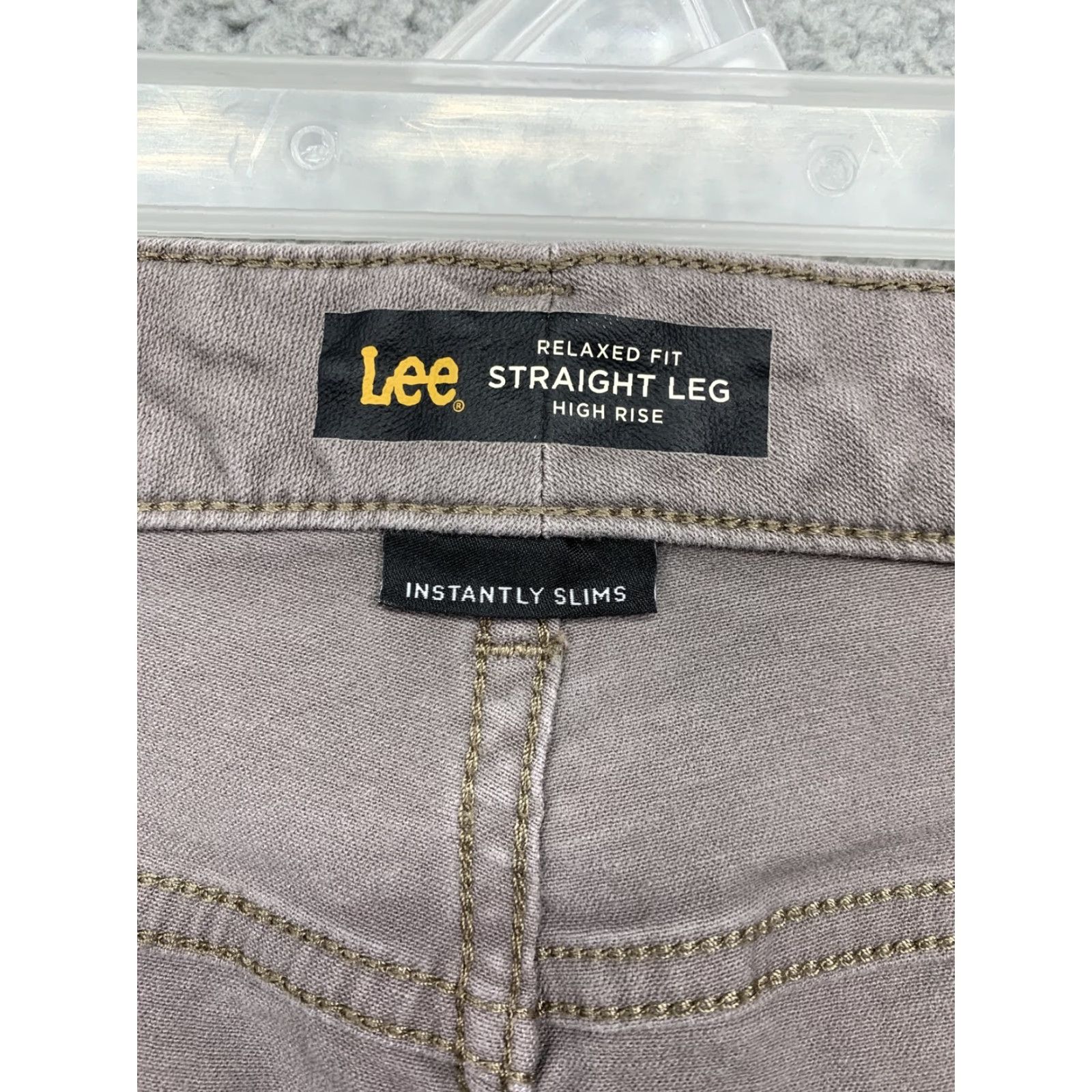 Lee Lee Women's Denim Pants 12M Slim Straight Leg High Rise Light Brown 5-Pocket Jeans Size 34" / US 12 / IT 48 - 7 Thumbnail