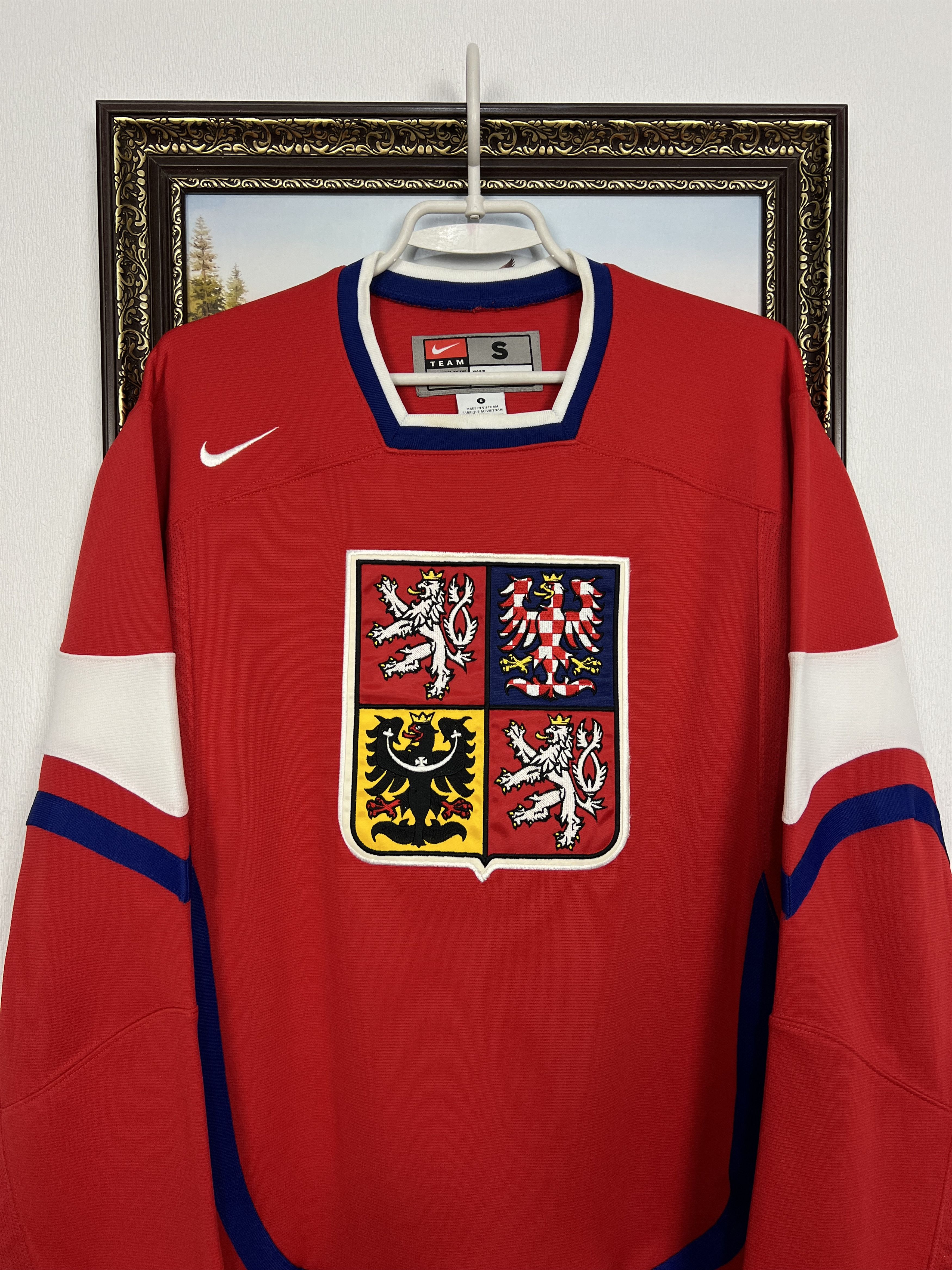 Nike Czech Republic Ice Hockey Jersey National Team Shirt Trikot Size US S / EU 44-46 / 1 - 2 Thumbnail