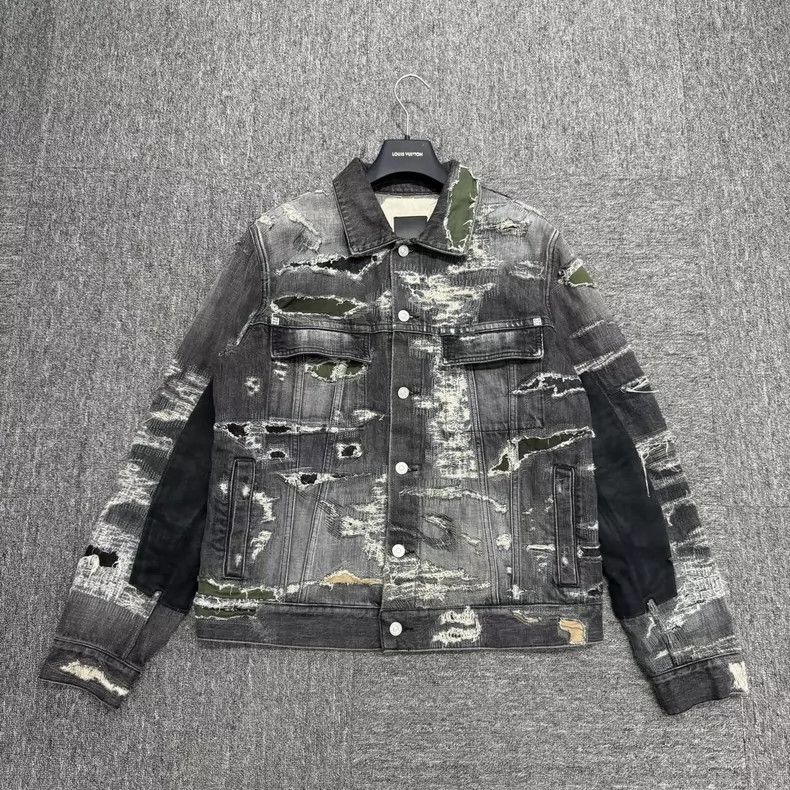 Givenchy Givenchy Boro Series Destroyed Patchwork Denim Jacket