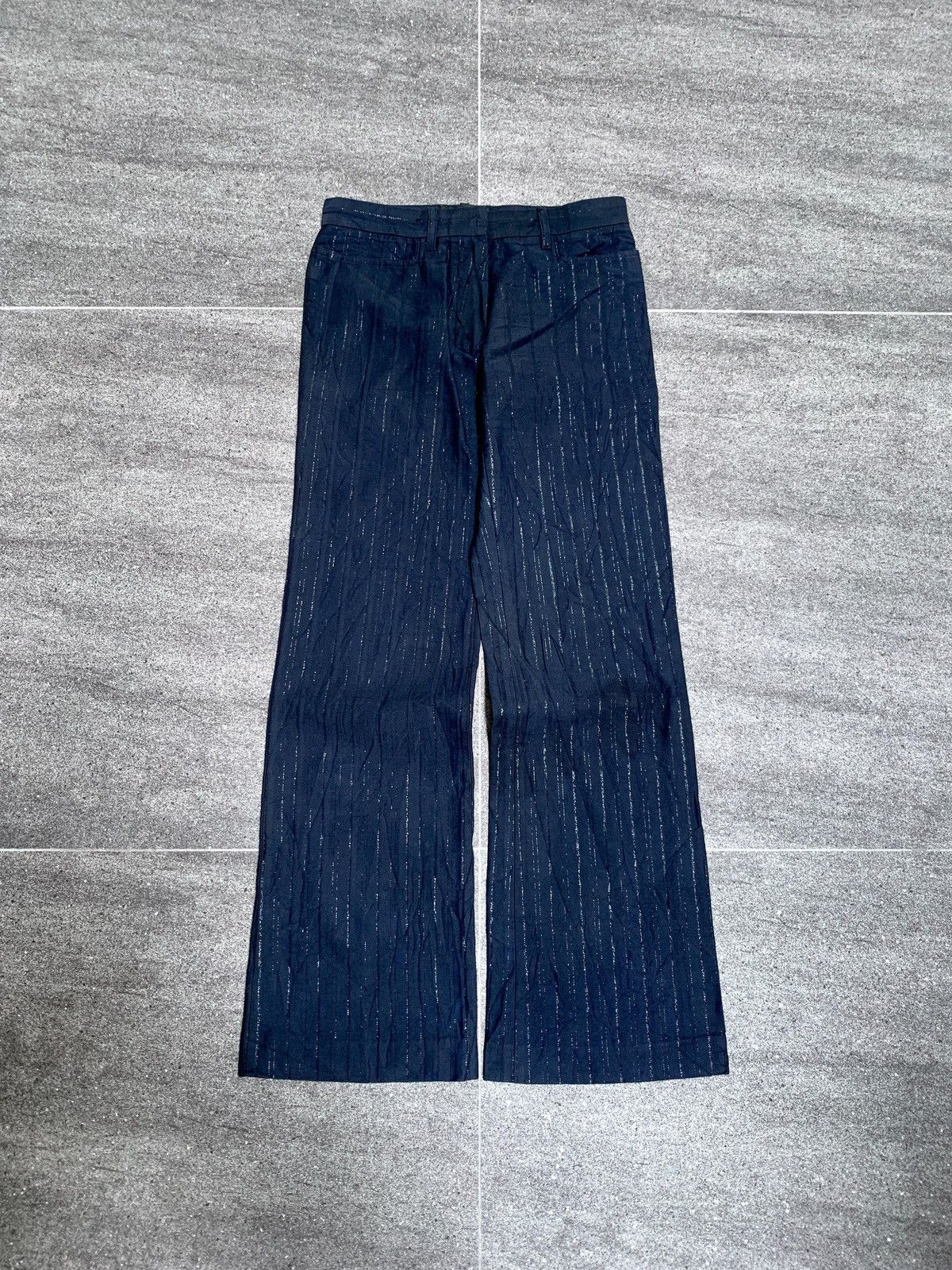 Ann Demeulemeester FREE TAX! Glitter Flared Trousers Size 27" / US 4 / IT 40 - 1 Thumbnail