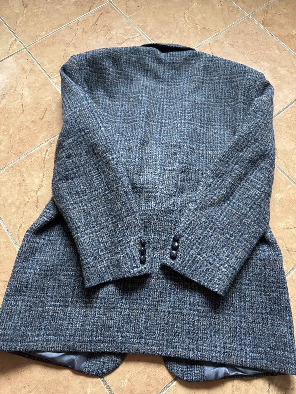 Harris Tweed Harris Tweed vintage checkered 2 button wool blazer Size 46R - 18 Thumbnail