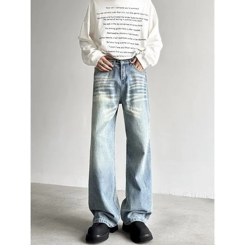 Japanese Brand Retro straight leg wide leg slightly flared jeans Size US 32 / EU 48 - 5 Thumbnail