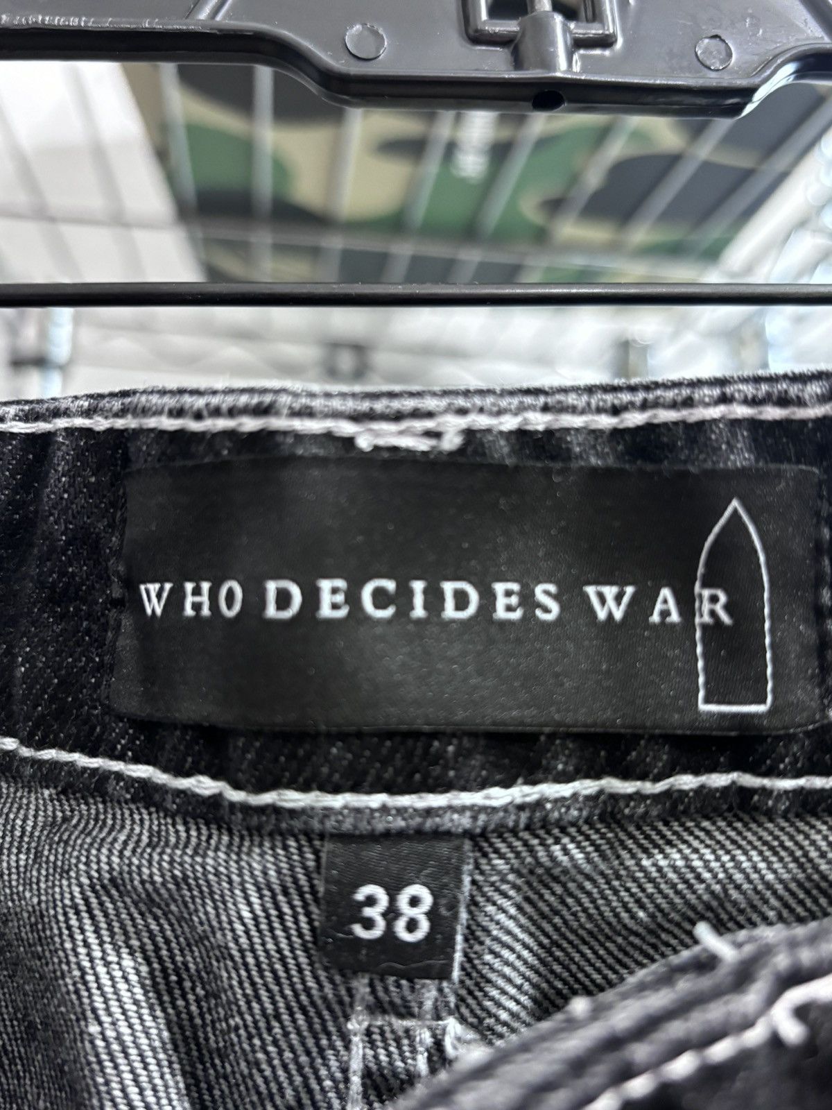 Who Decides War Who Decides War DARNING SIDE EMBROIDERY FLARE JEANS Size US 38 / EU 54 - 4 Thumbnail