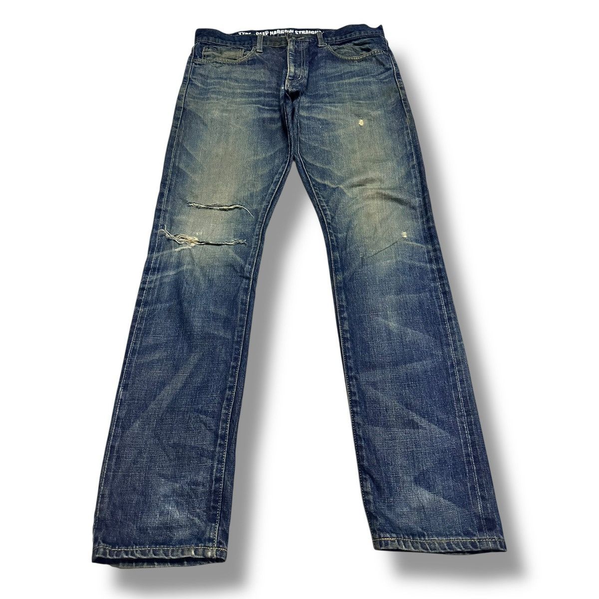 Neighborhood Neighborhood Vintage Jeans Slim Distressed With Mudwash Size US 35 - 1 Thumbnail