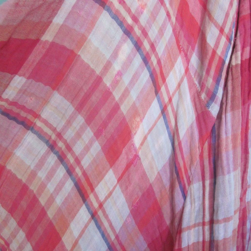 Anthropologie Anthropologie Maeve Summer Gauzy Cotton Pink Plaid Dress Siz Size S / US 4 / IT 40 - 14 Thumbnail